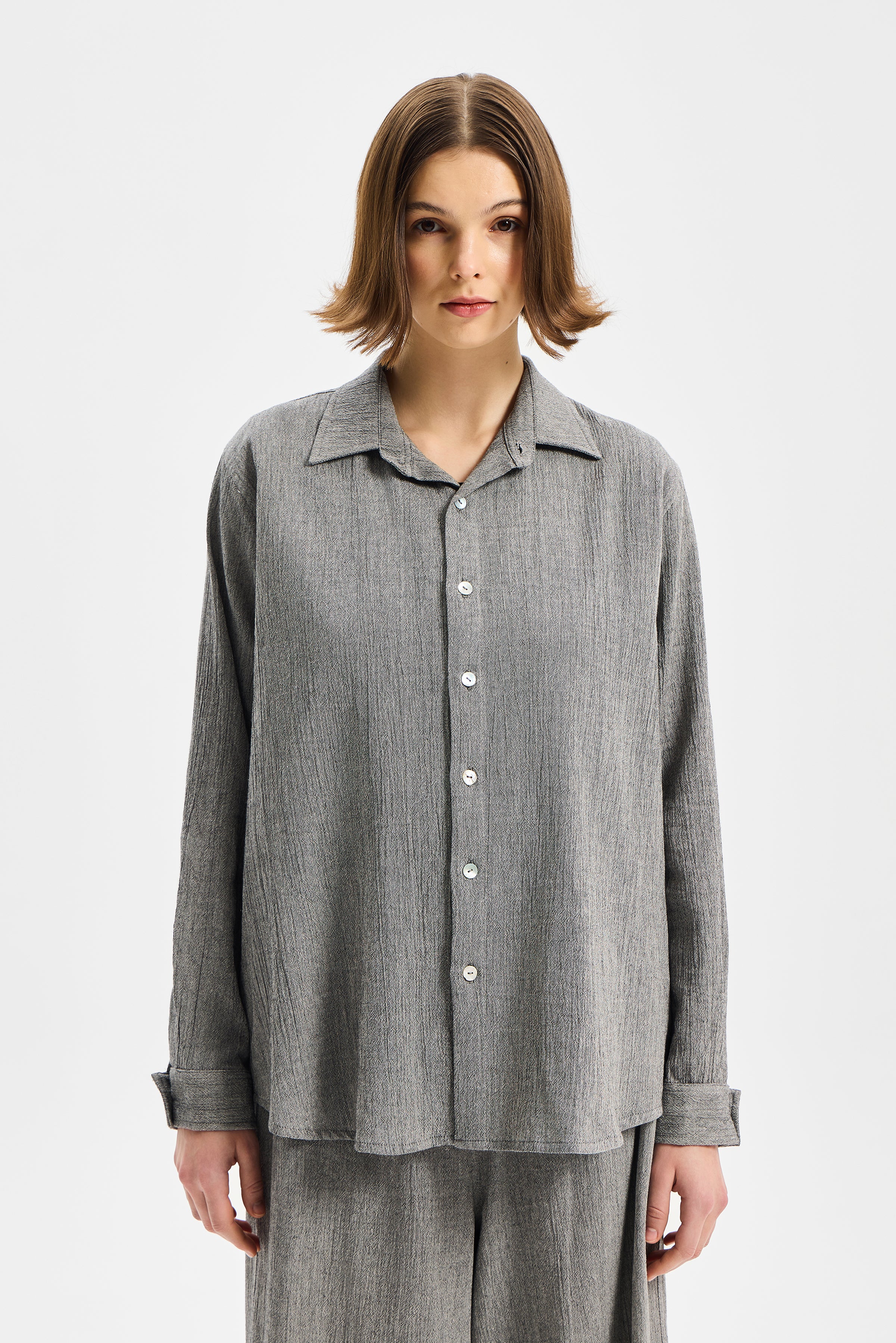 Amplia  Oversize Women’s Shirt Anthracite Black