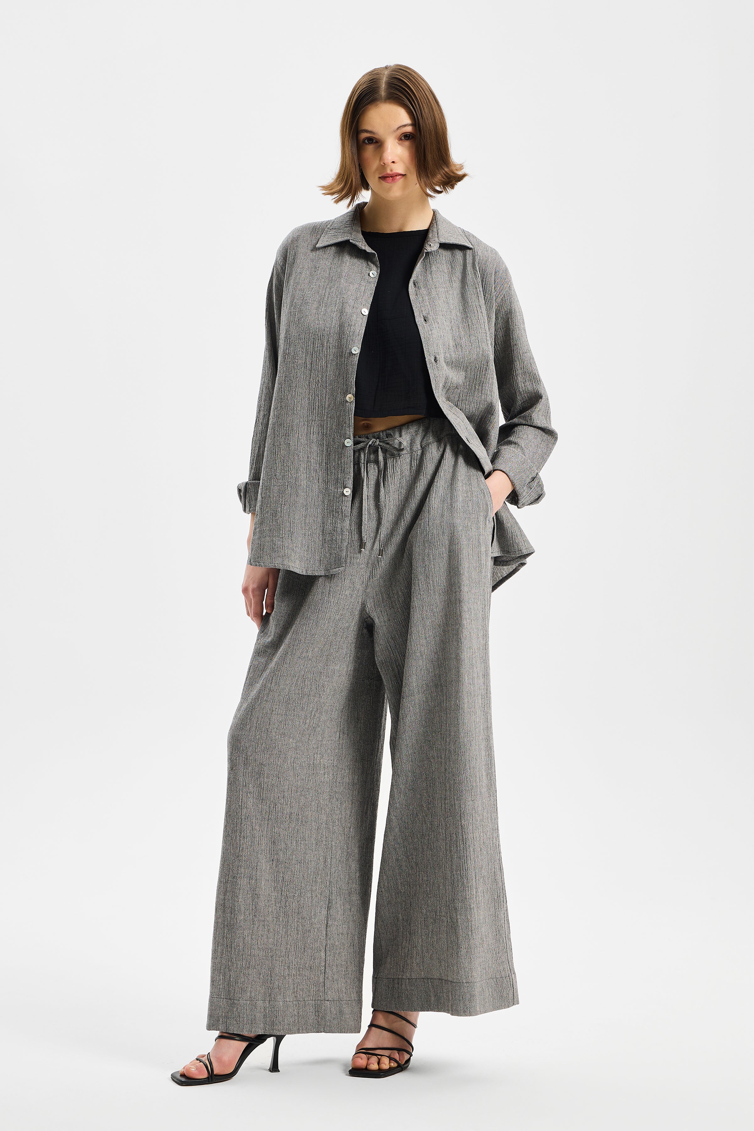 Vasta Oversize Women’s Trousers Anthracite Black