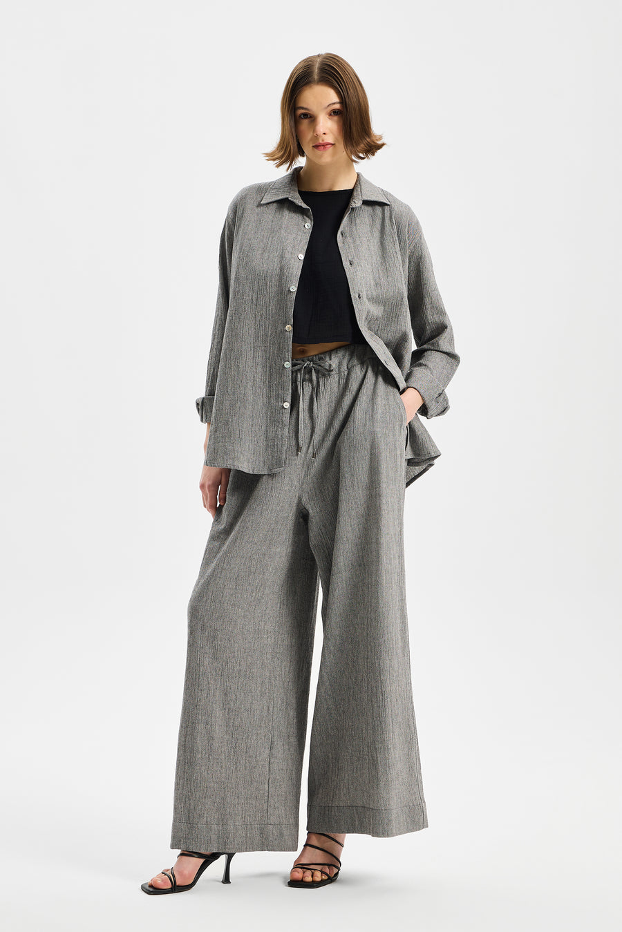 Vasta Oversize Women’s Trousers Anthracite Black