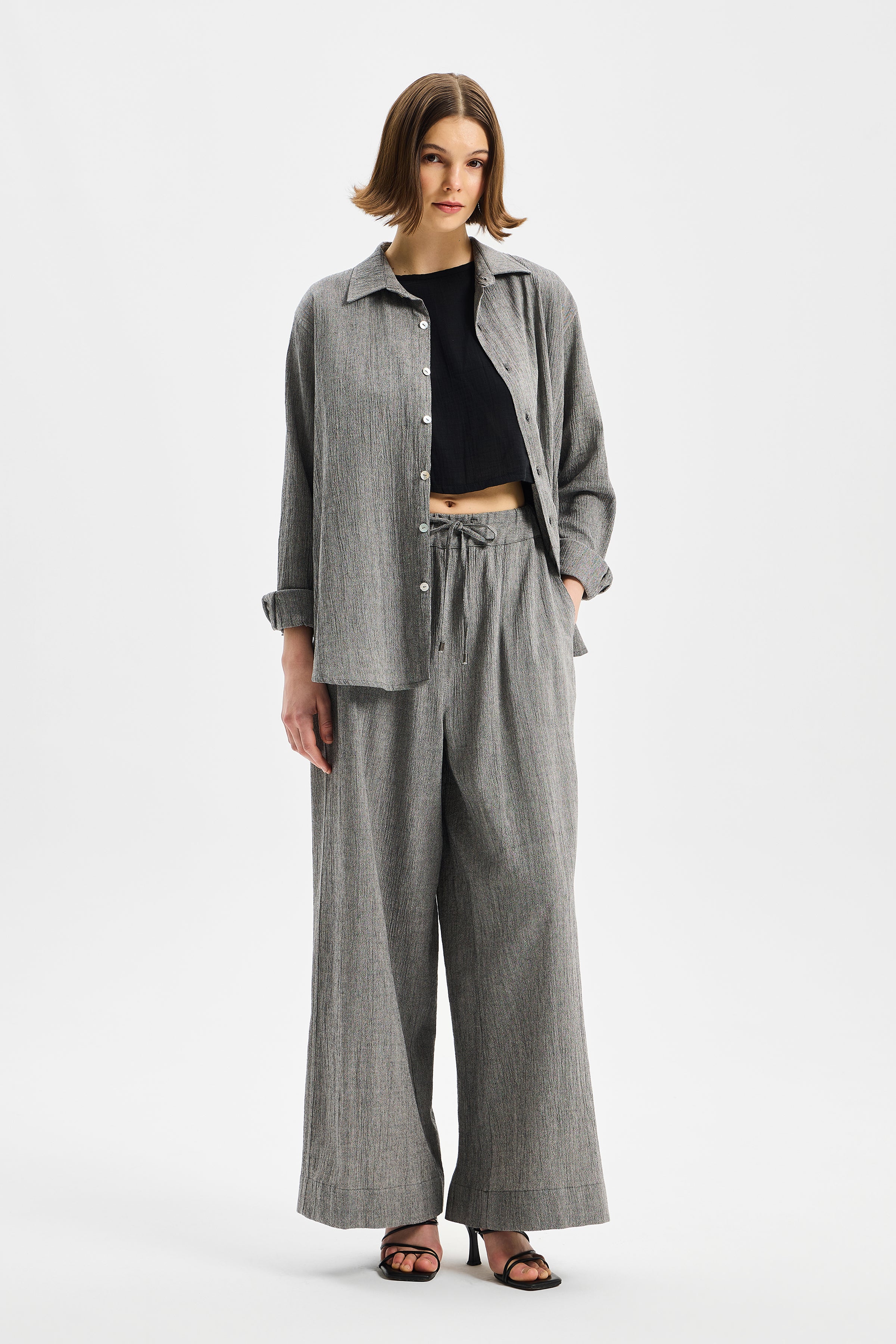 Vasta Oversize Women’s Trousers Anthracite Black