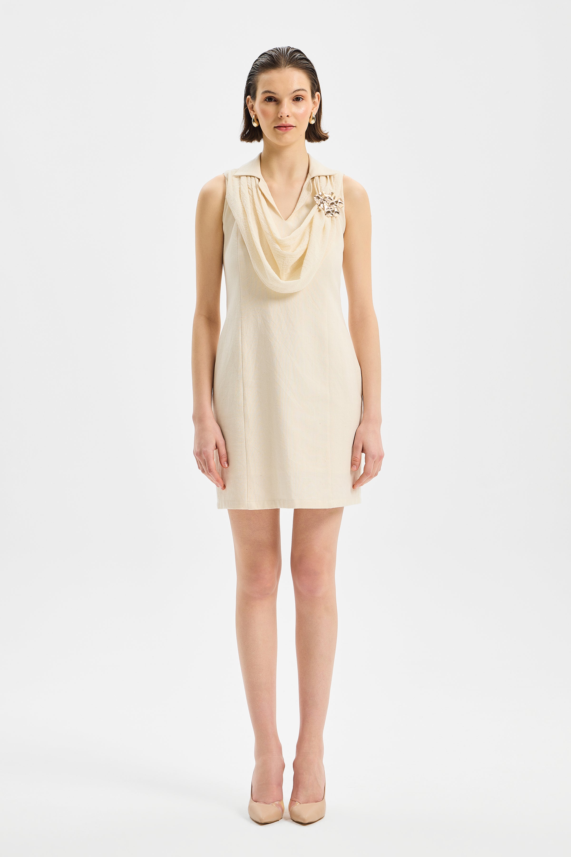 Veil Scarf Detail Dress