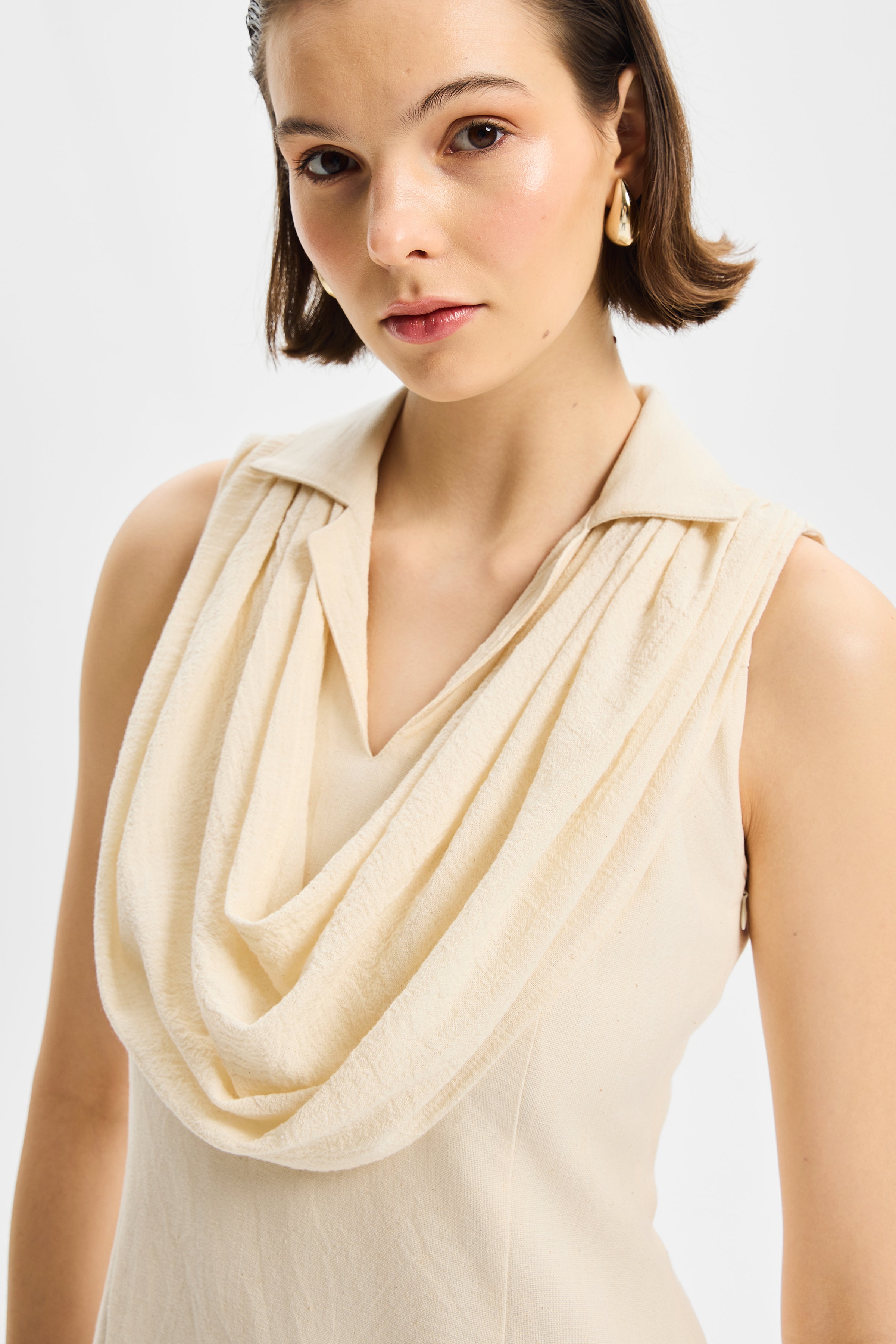 Veil Scarf Detail Dress