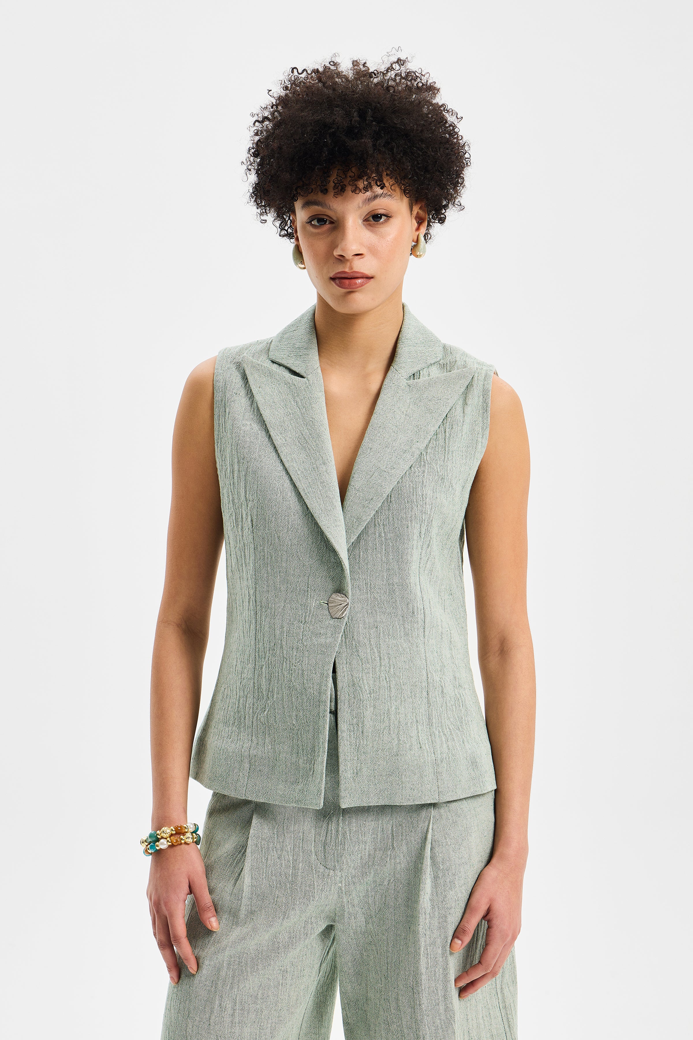 Vera Kadın Yelek Mint Yeşili