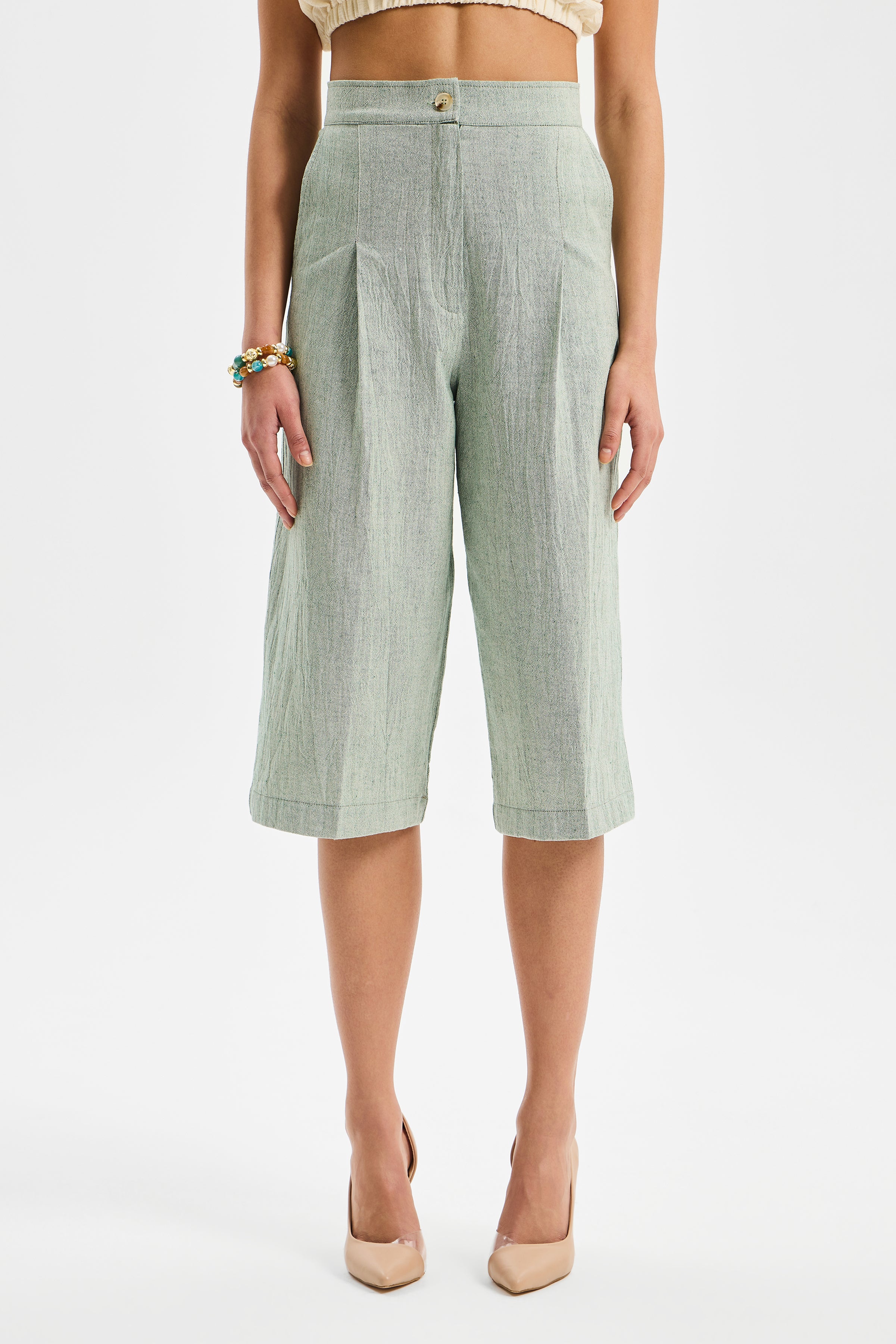 Calibra Kadın Klasik Şort Mint Yeşiil