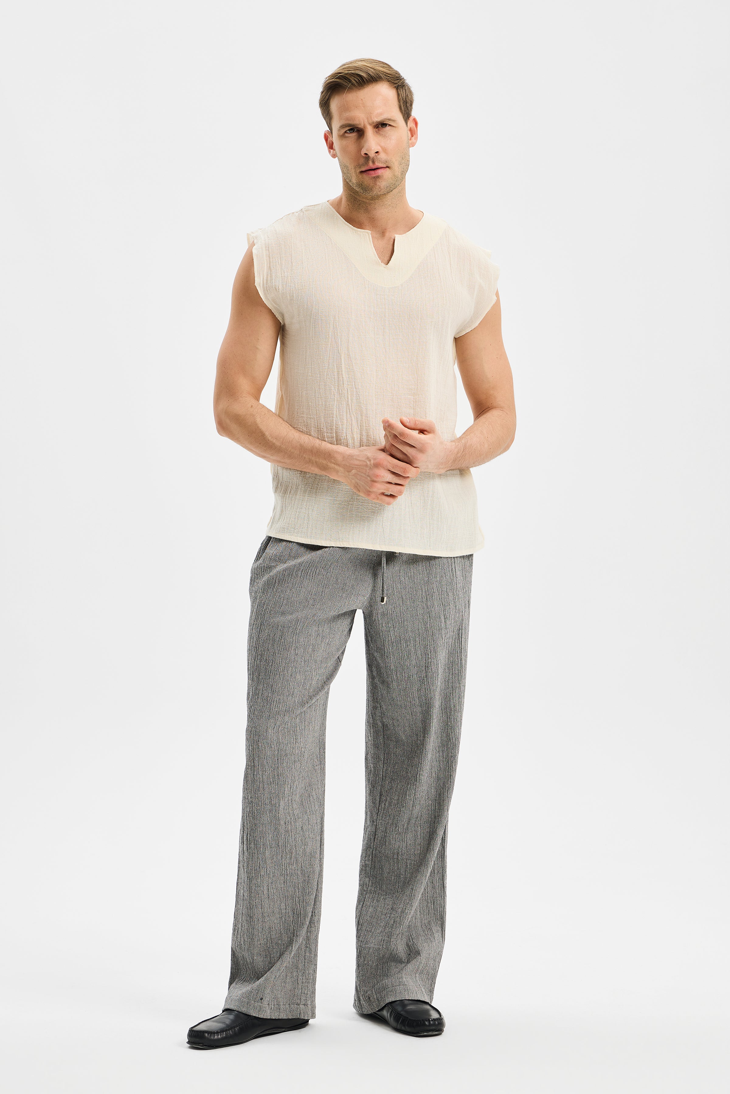 Current Erkek Bol Paça Pantolon Antrasit Siyah