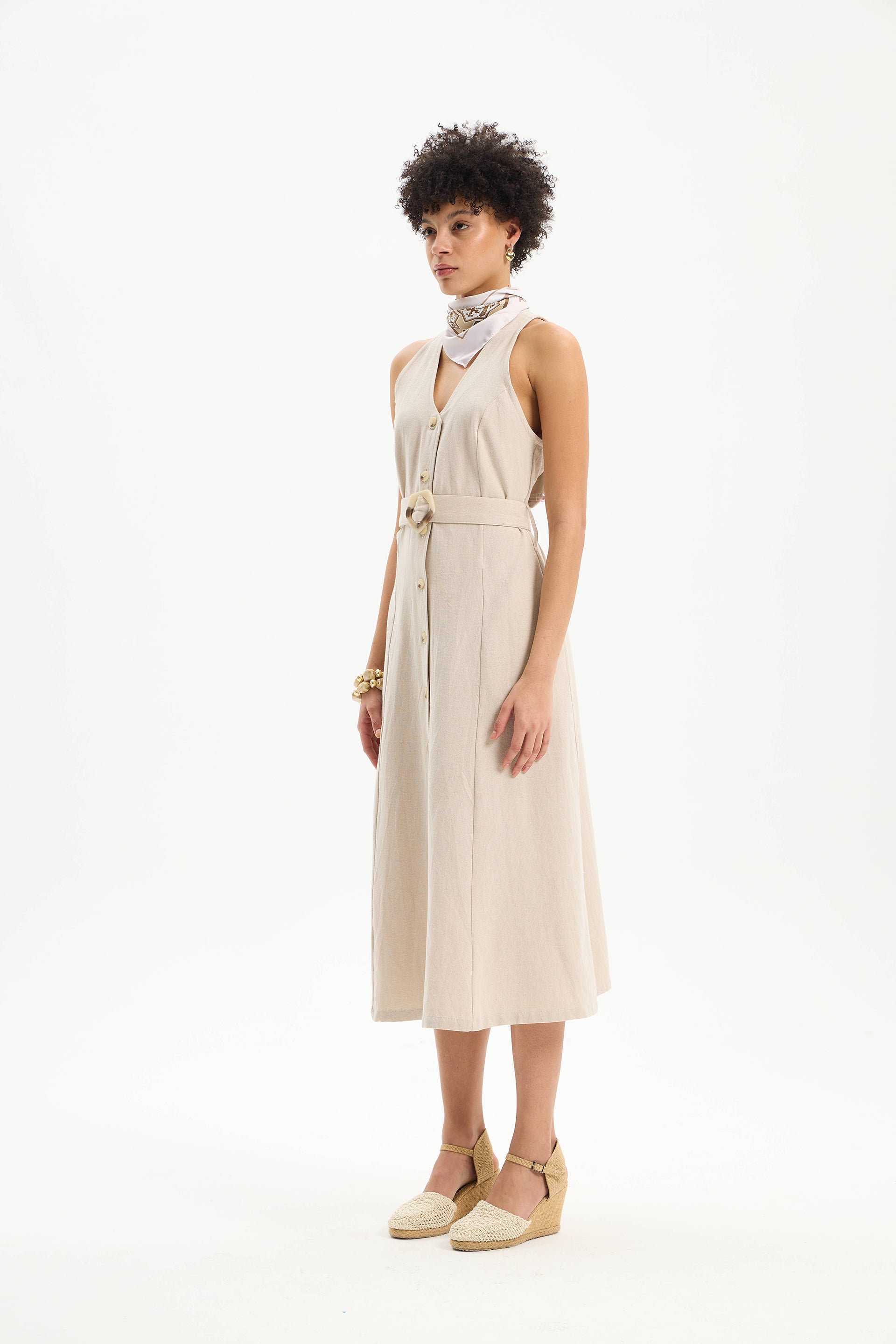 Linea Shirt Dress Stone