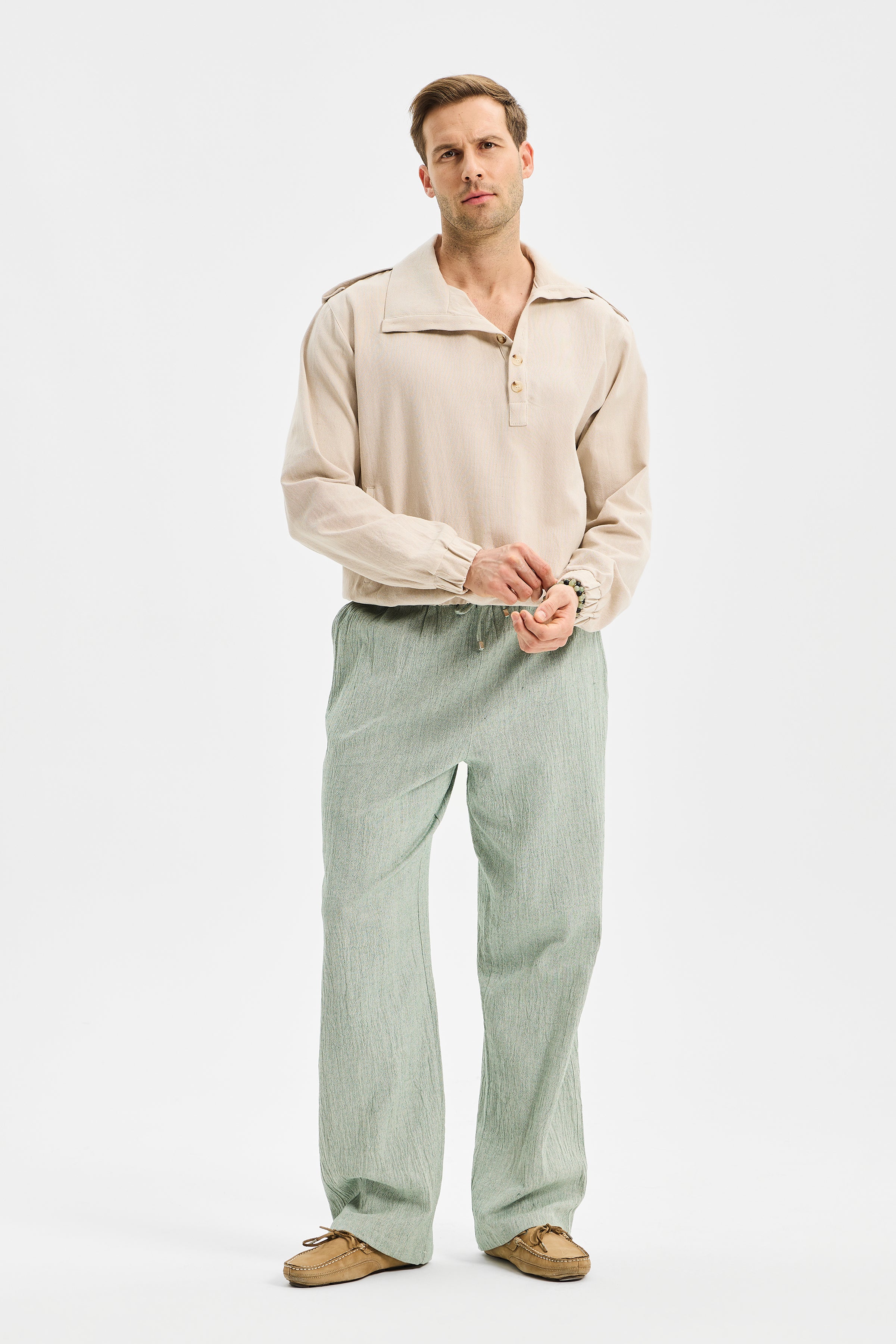 Current Bol Paça Pantolon Mint Yeşili