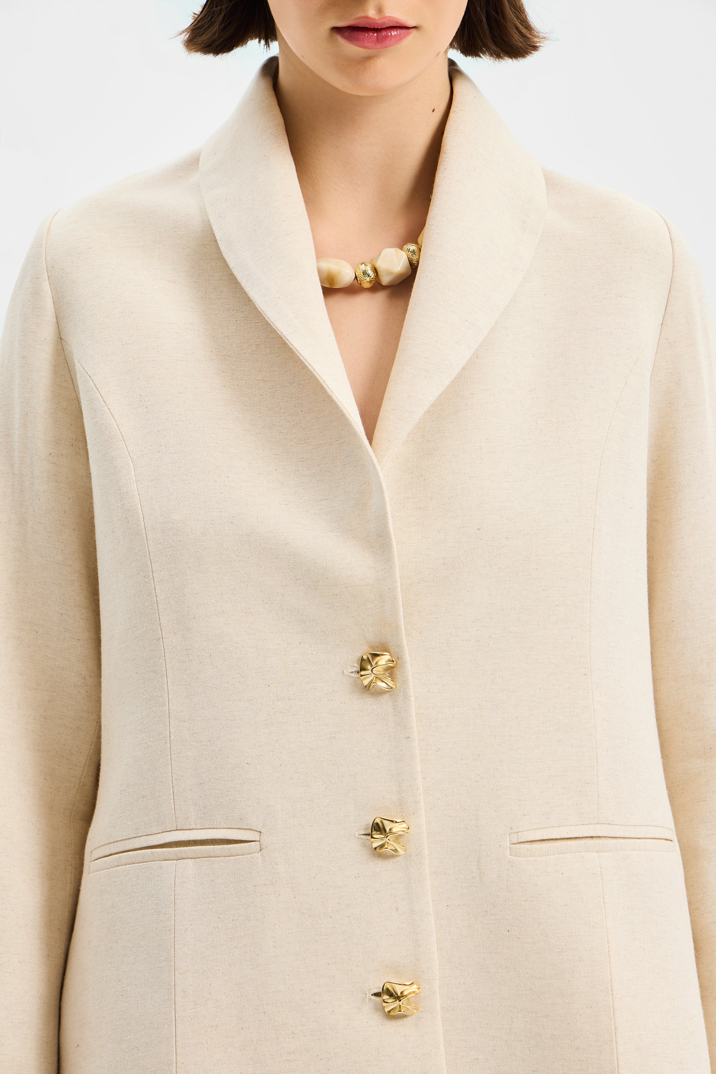 Nexa Women’s Jacket Ecru (Back Vent Detail)