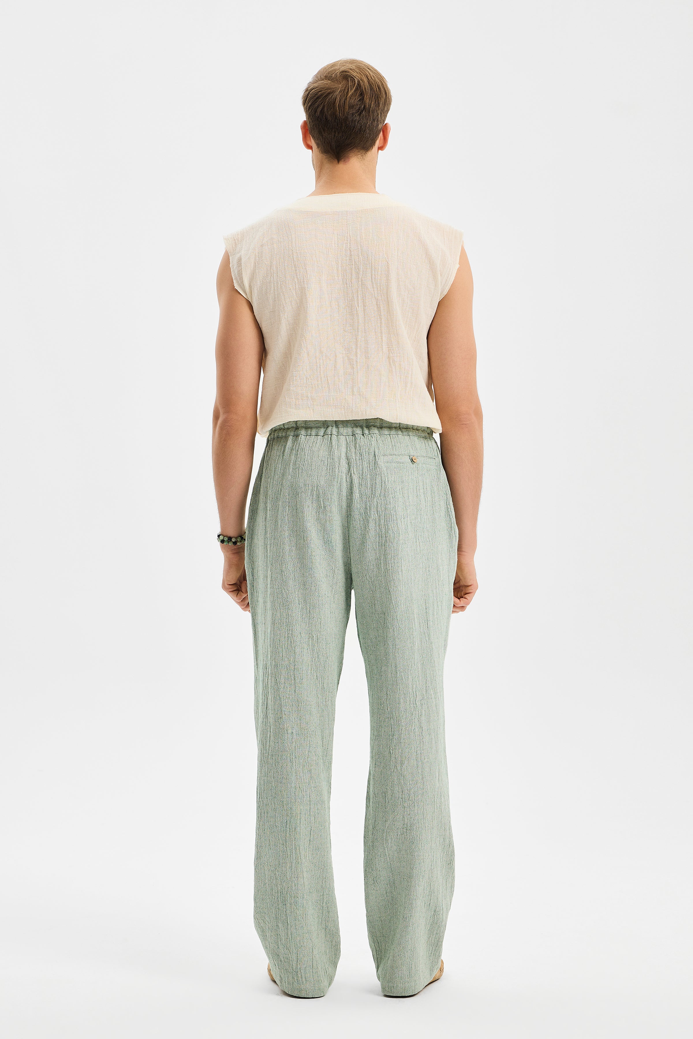 Current Bol Paça Pantolon Mint Yeşili