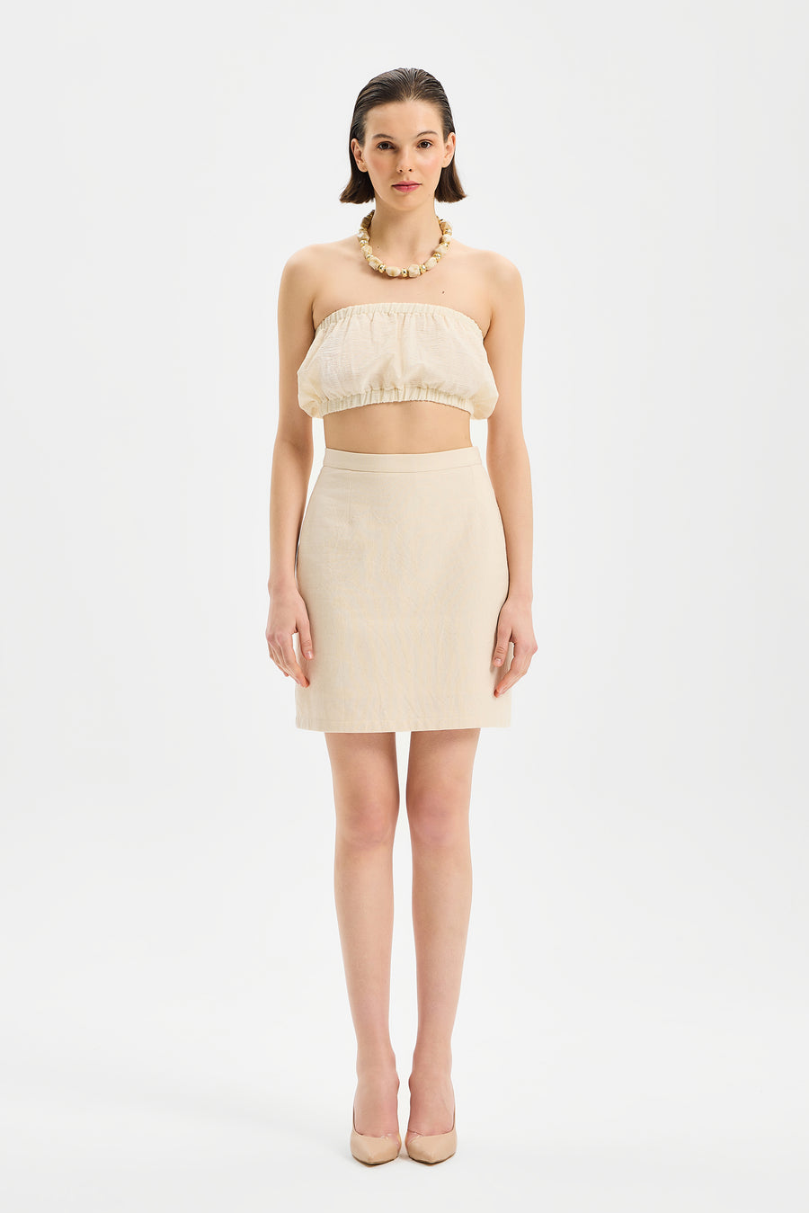 Nodus Mini Skirt Ecru