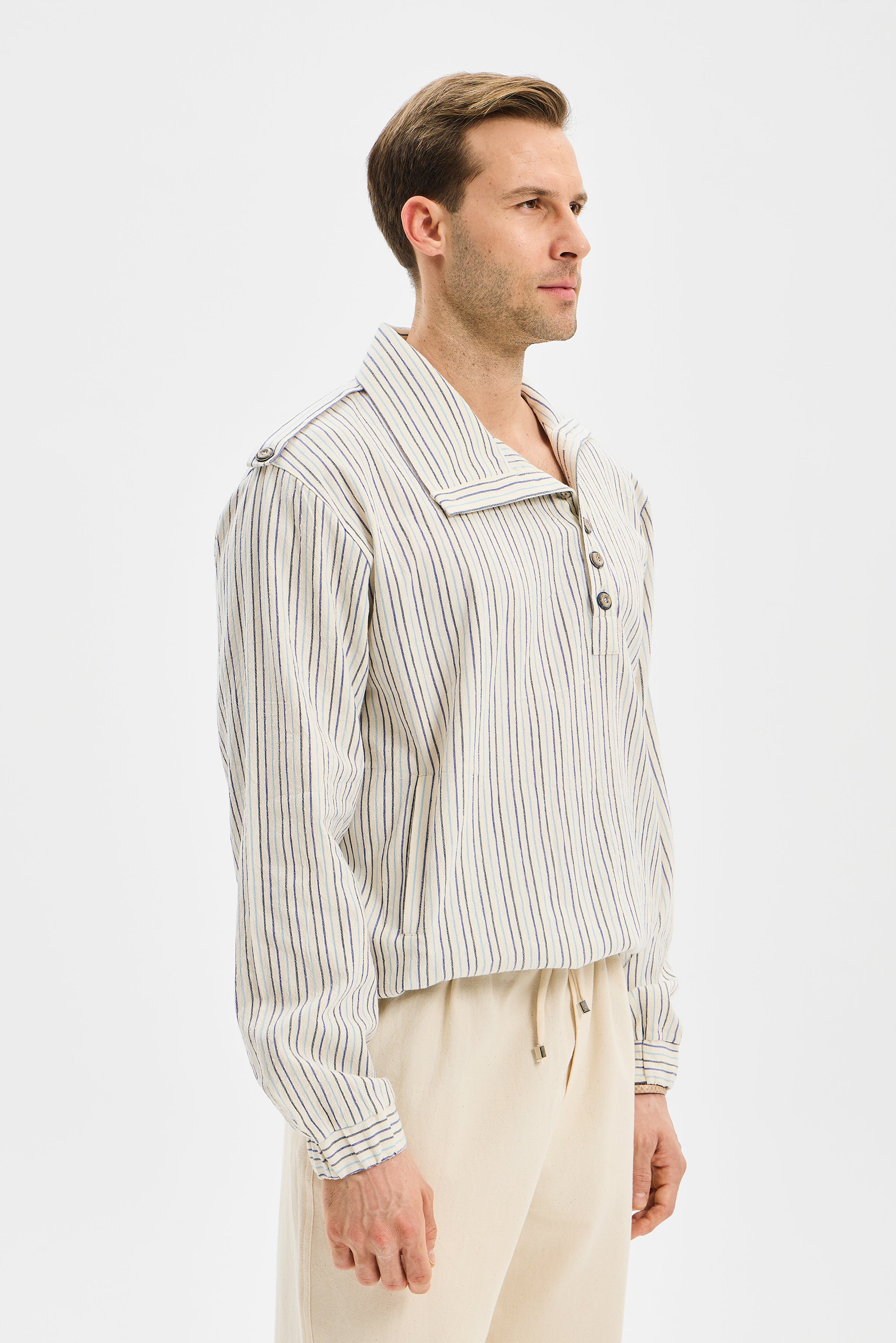 Harbor Erkek Sweatshirt Renkli Çizgili