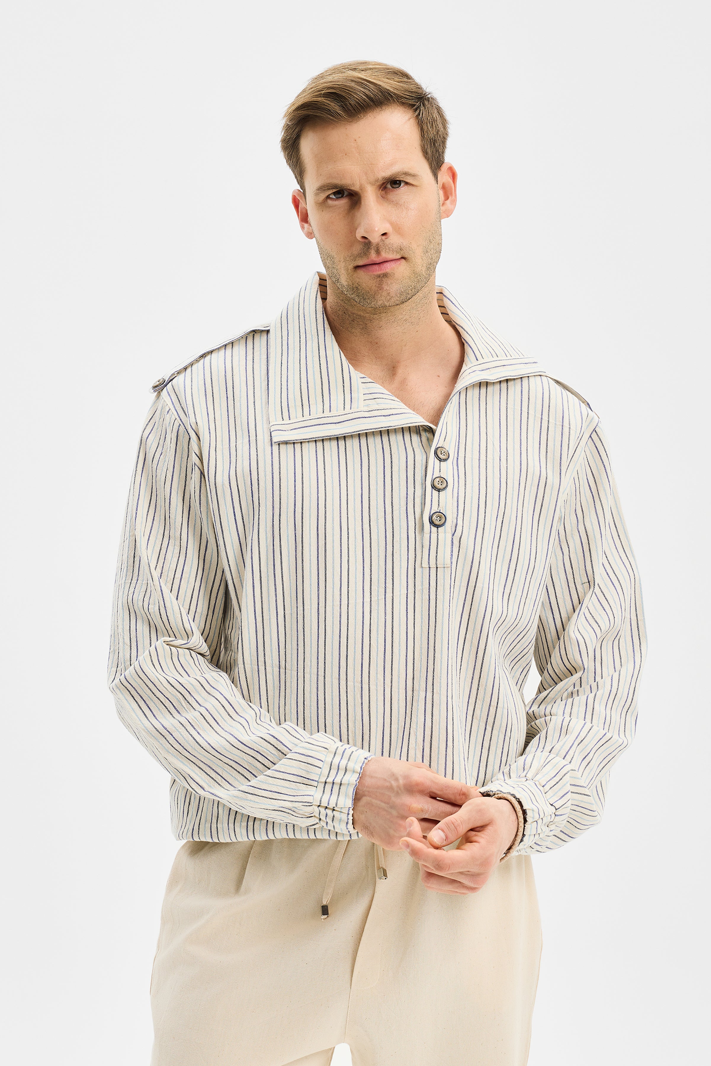 Harbor Erkek Sweatshirt Renkli Çizgili