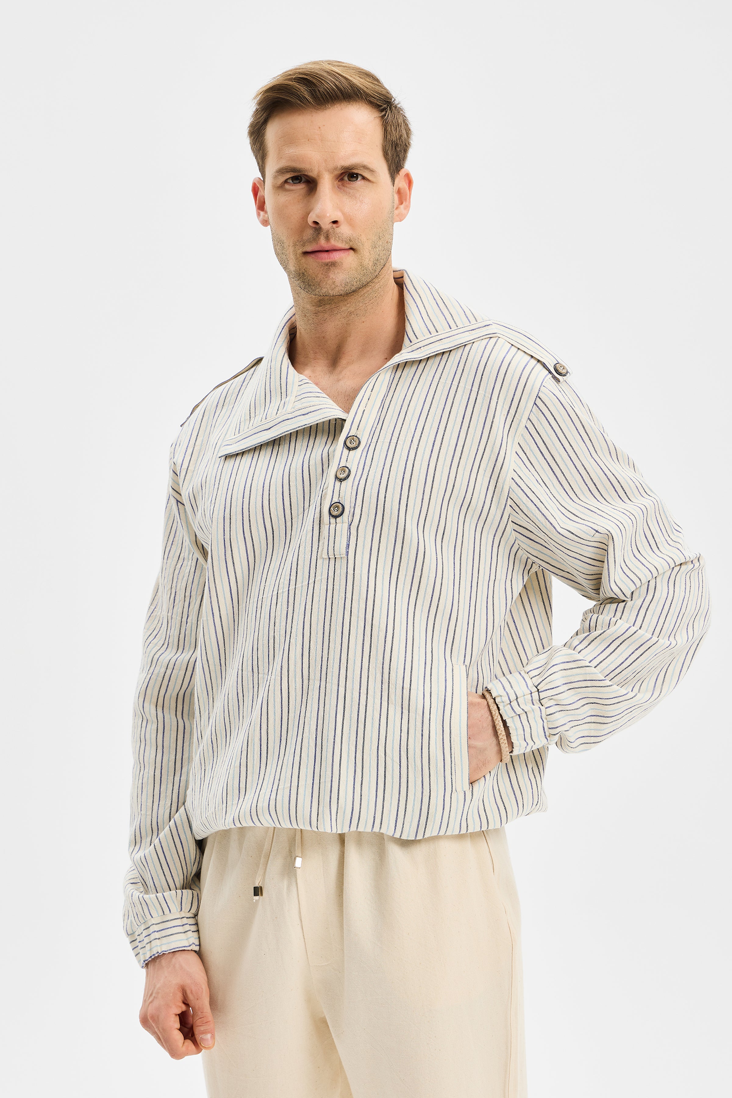 Harbor Erkek Sweatshirt Renkli Çizgili