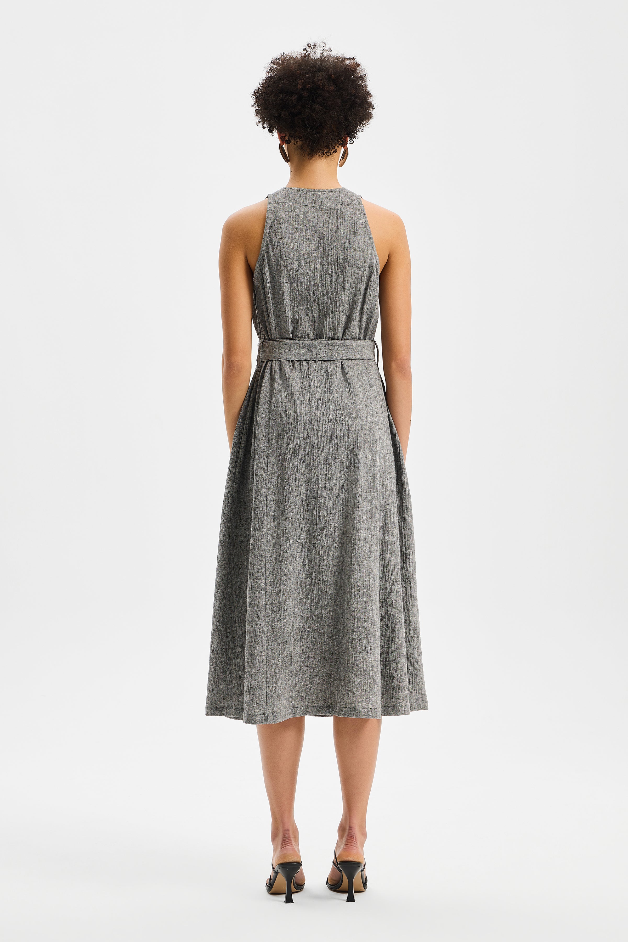 Linea Gömlek Elbise Antrasit Siyah