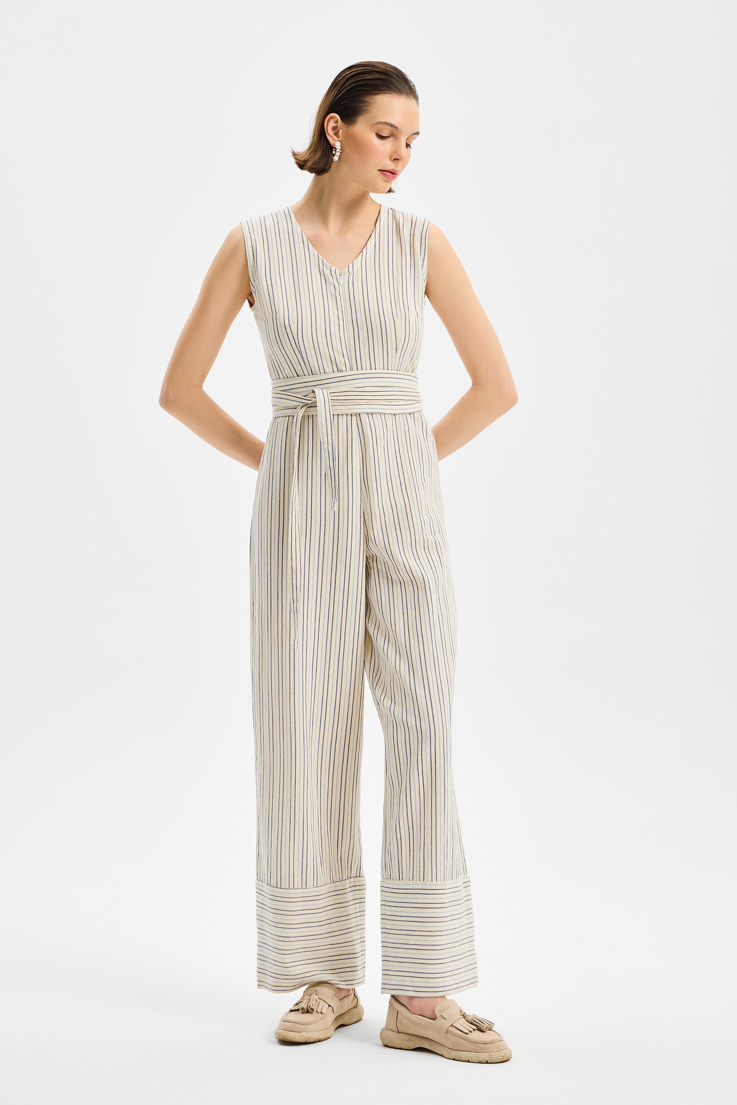 Avena Women’s Jumpsuit Colorful Striped