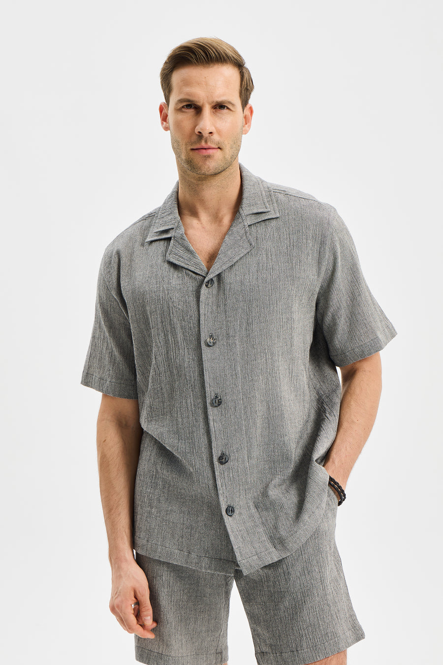 Layer Erkek Çift Kat Apaj Yaka Gömlek