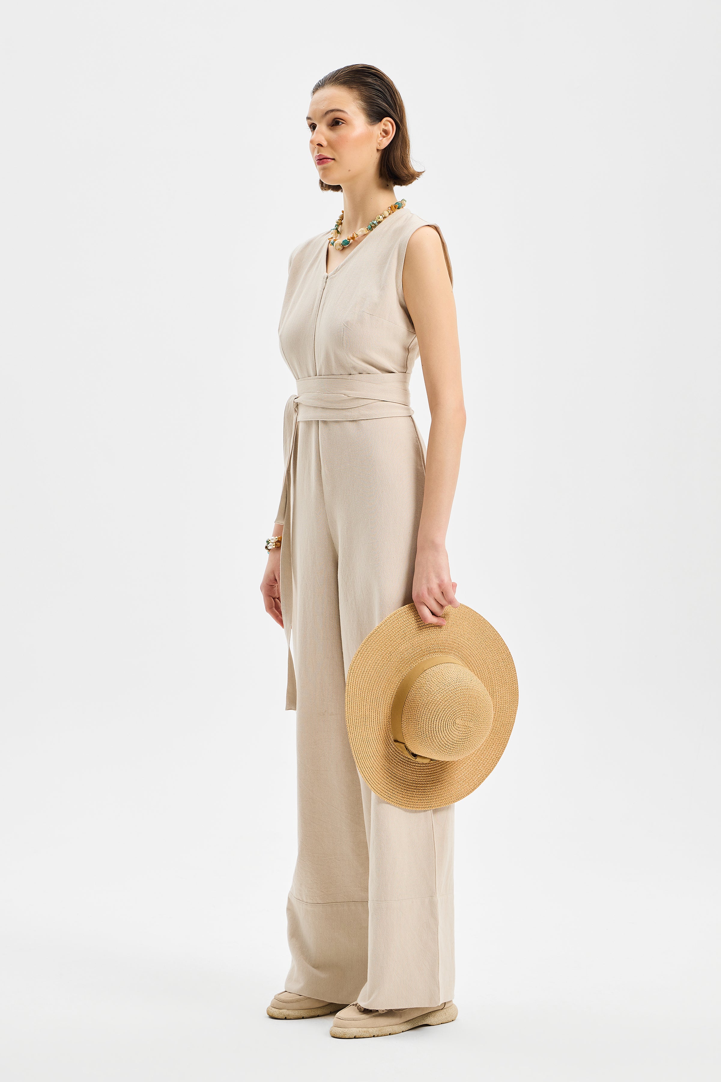 Avena Women’s Jumpsuit Stone