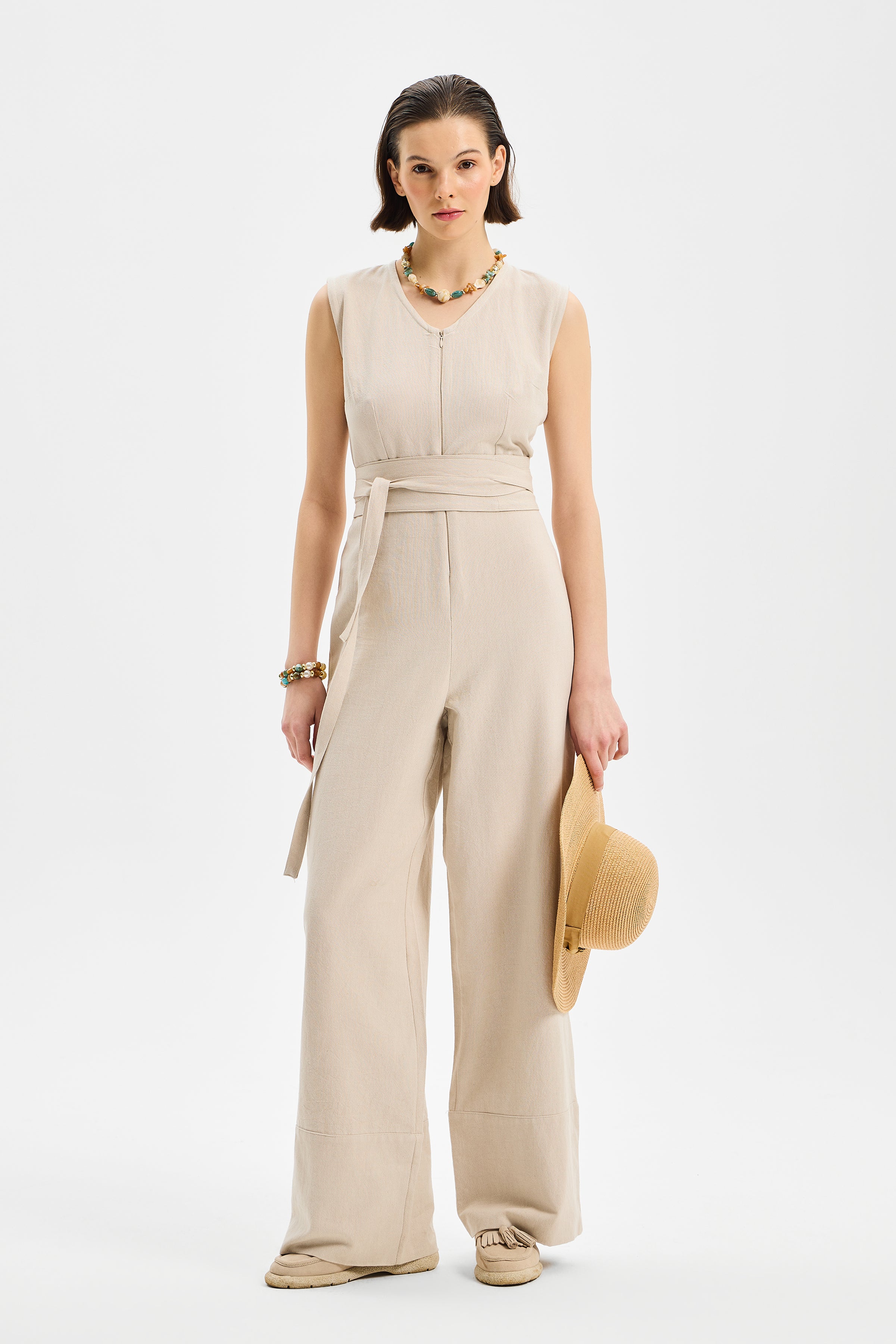 Avena Women’s Jumpsuit Stone
