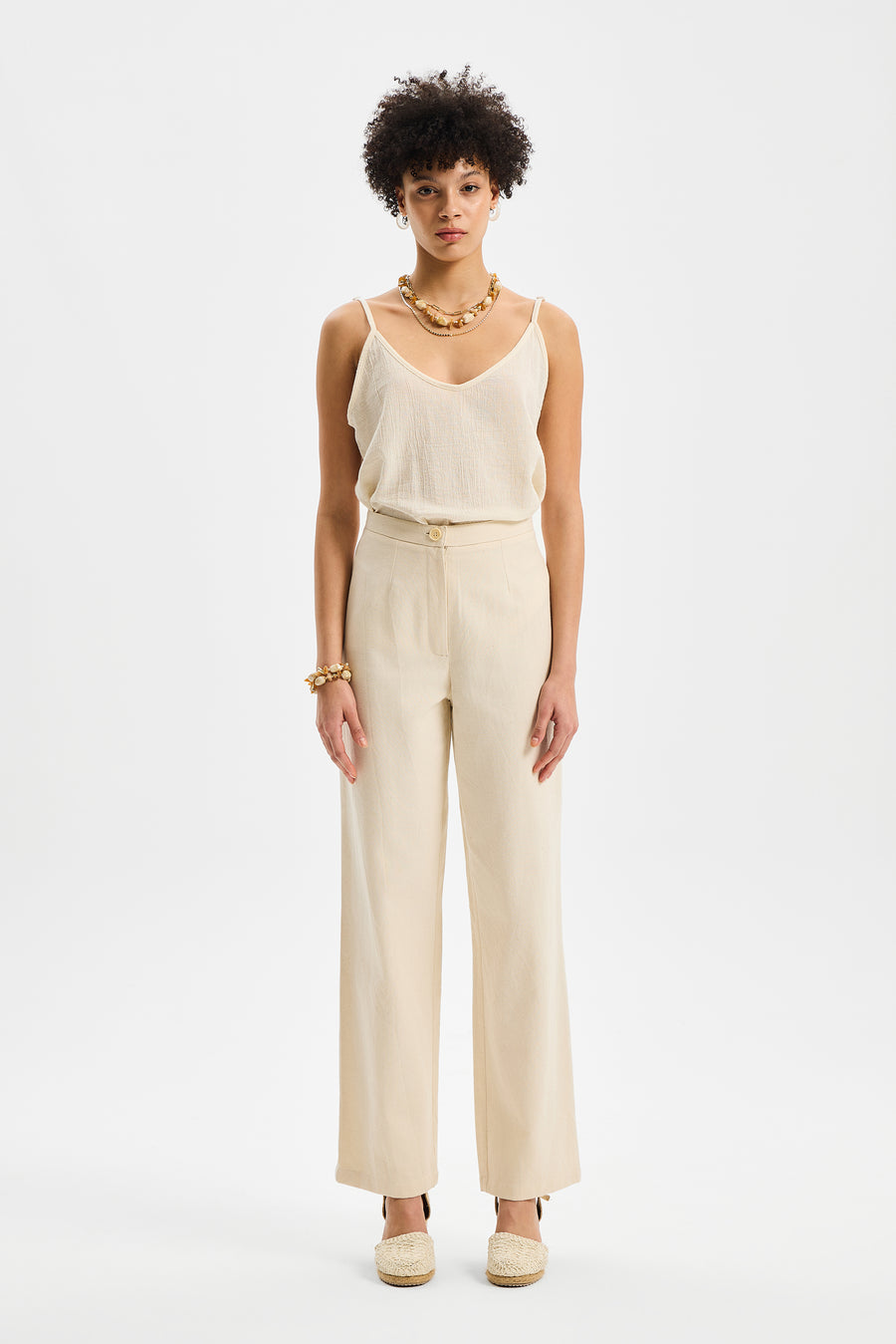 Balance Women’s Straight-Cut Trousers Ecru