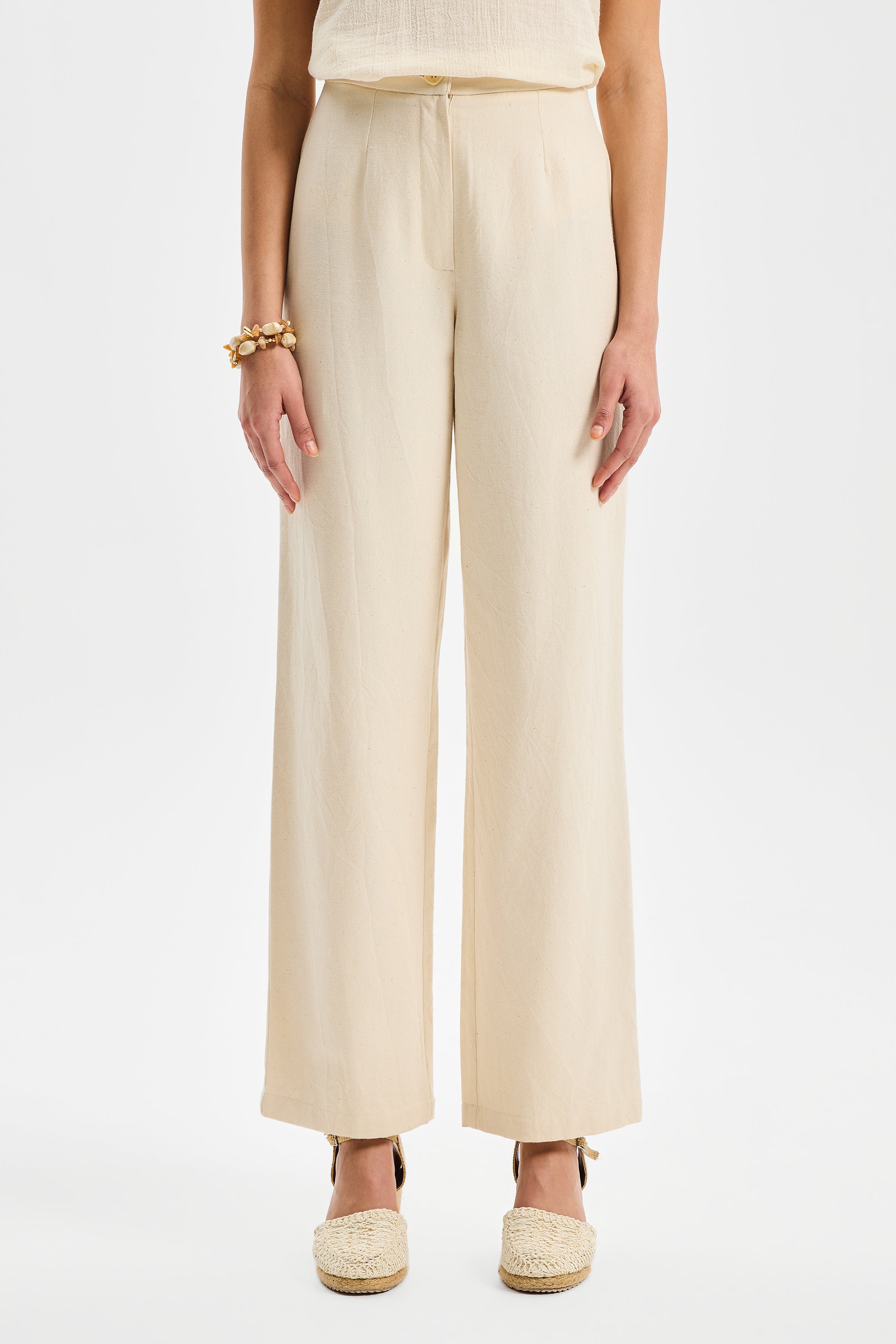 Balance Women’s Straight-Cut Trousers Ecru