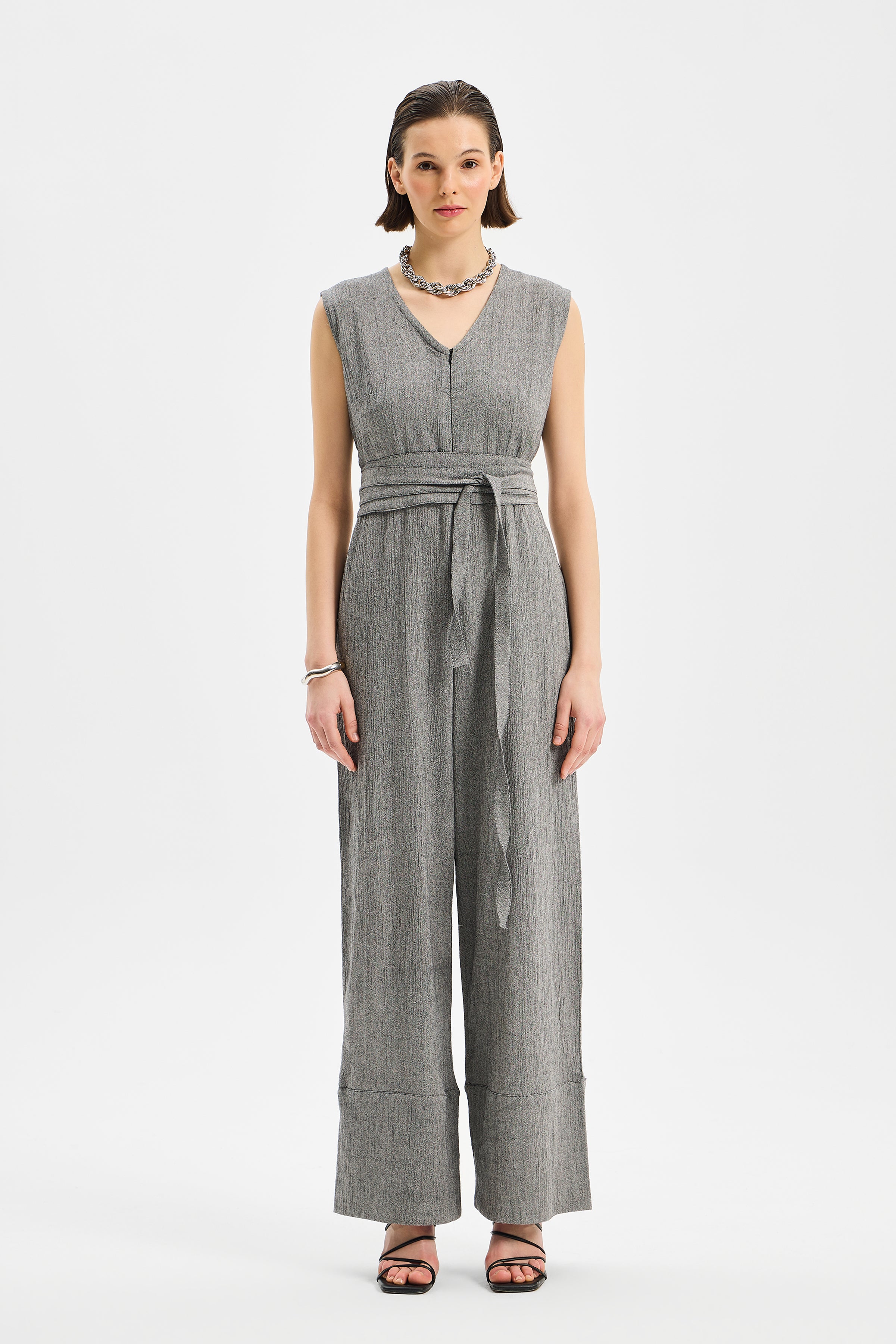 Avena Kadın Tulum Antrasit Siyah