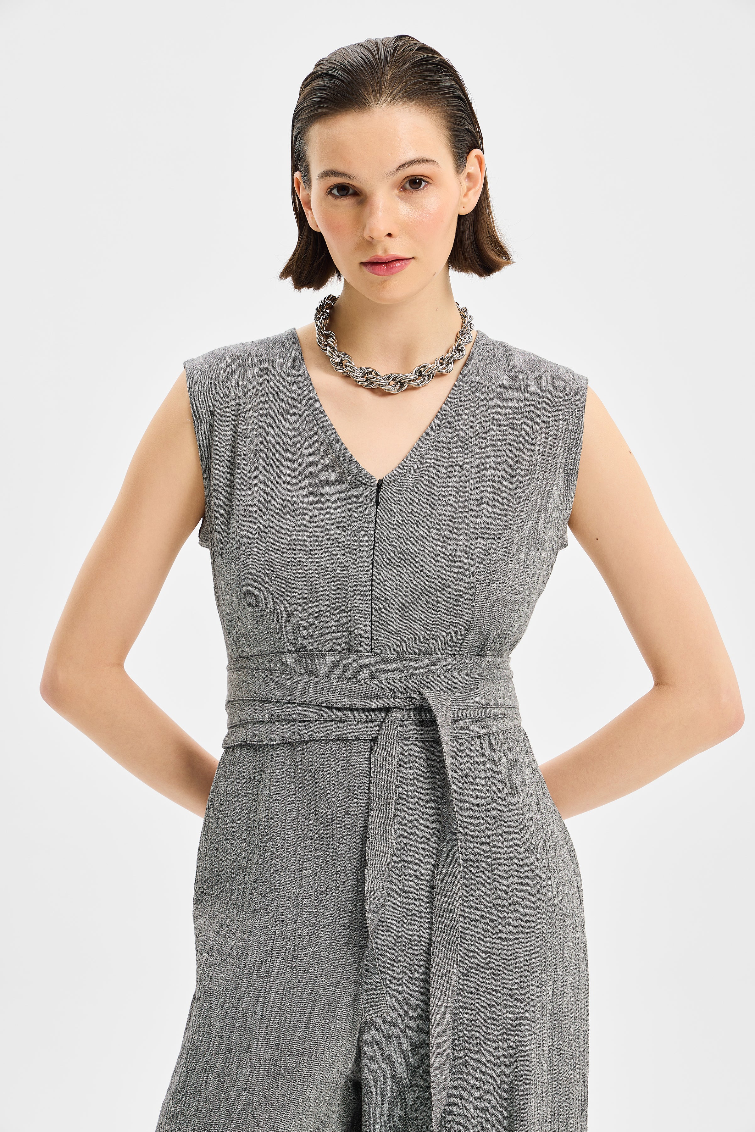 Avena Kadın Tulum Antrasit Siyah