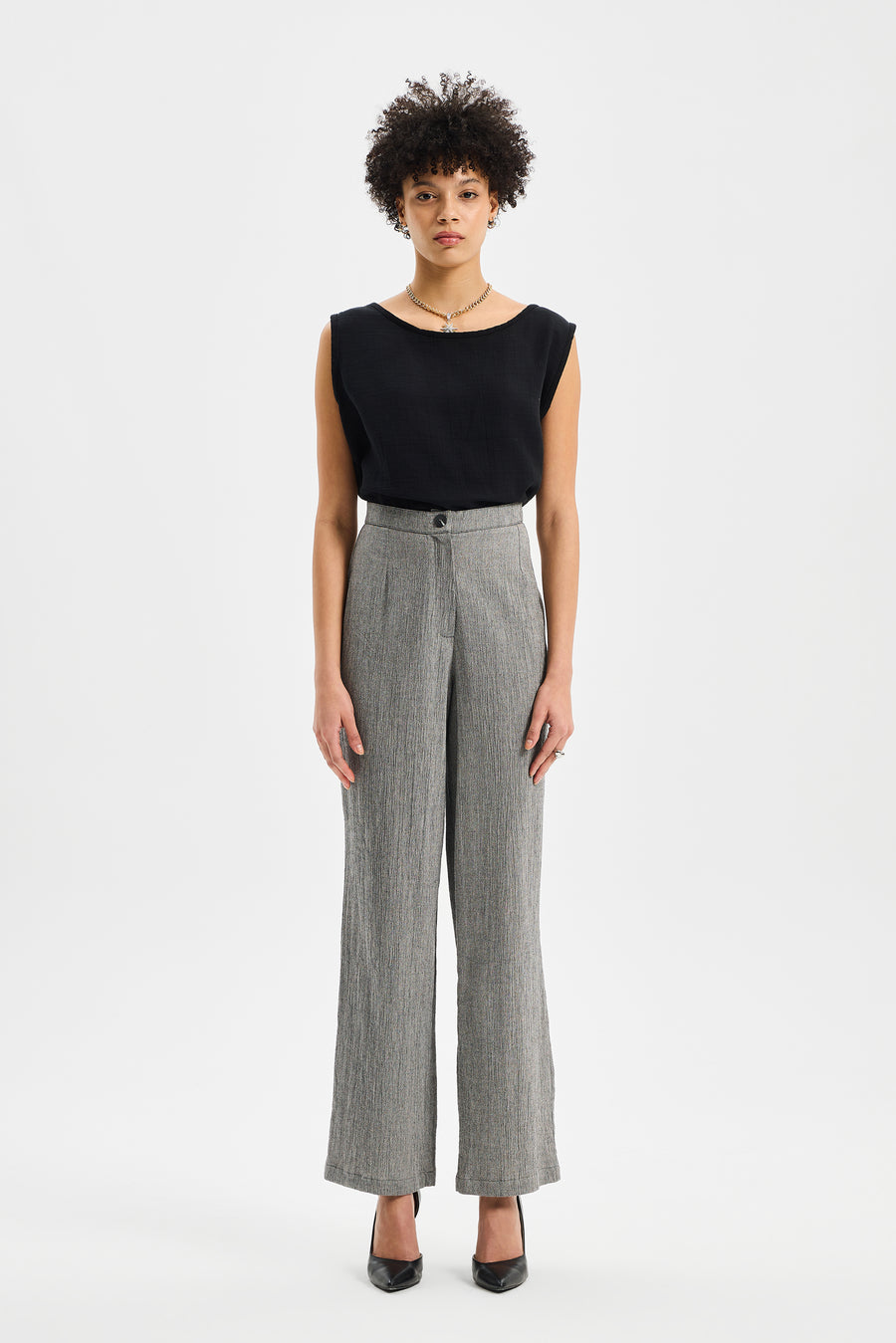 Balance Women’s Straight-Cut Trousers Anthracite Black