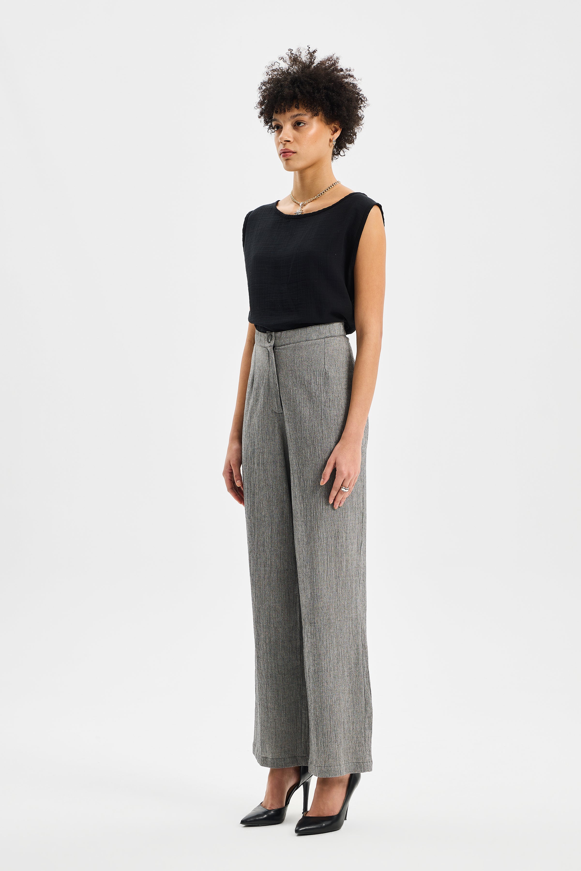 Balance Women’s Straight-Cut Trousers Anthracite Black
