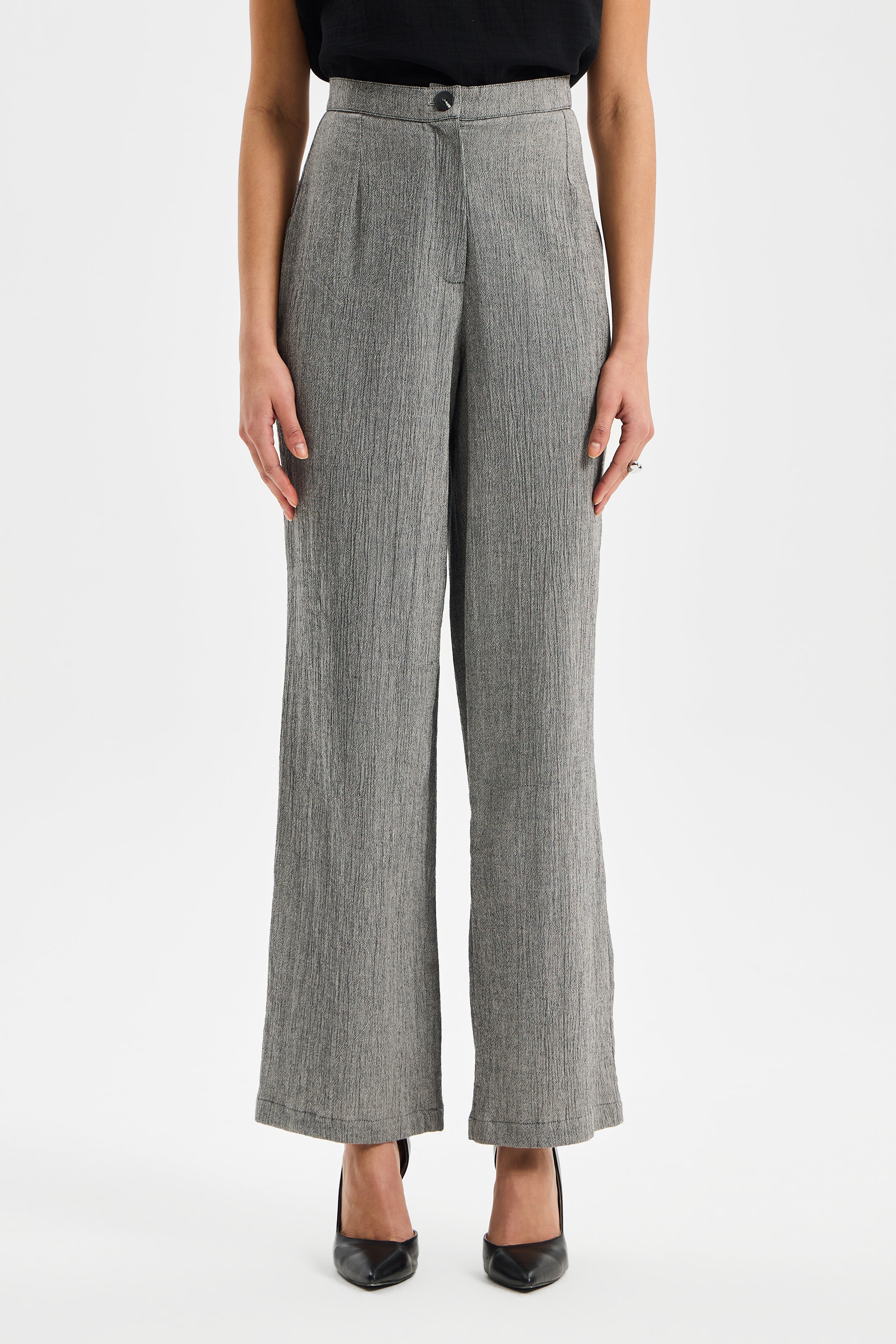 Balance Women’s Straight-Cut Trousers Anthracite Black