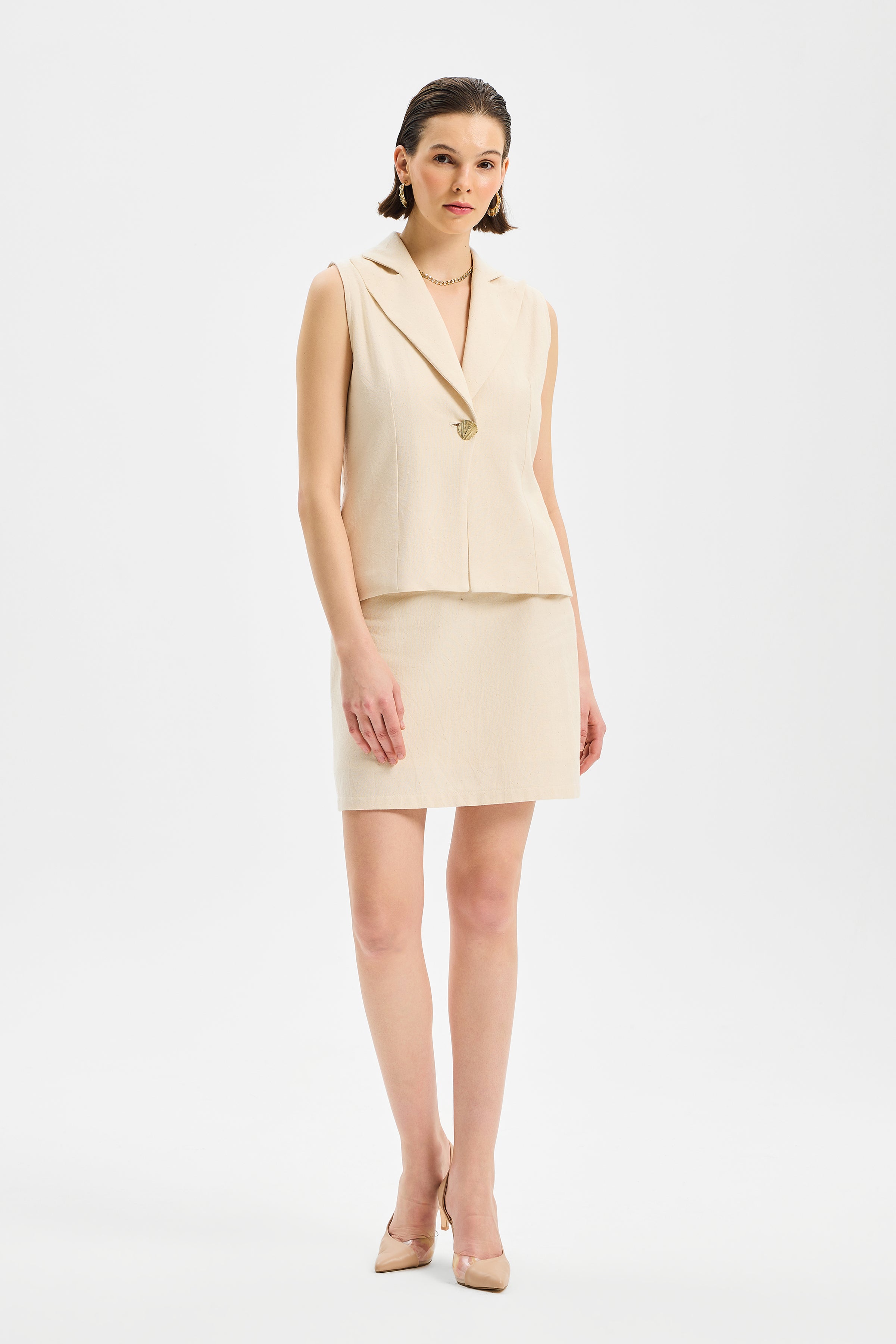 Nodus Mini Skirt Ecru