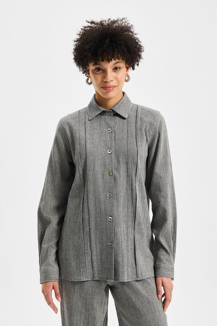 Spine Women’s Sport Stitching Shirt Anthracite Black