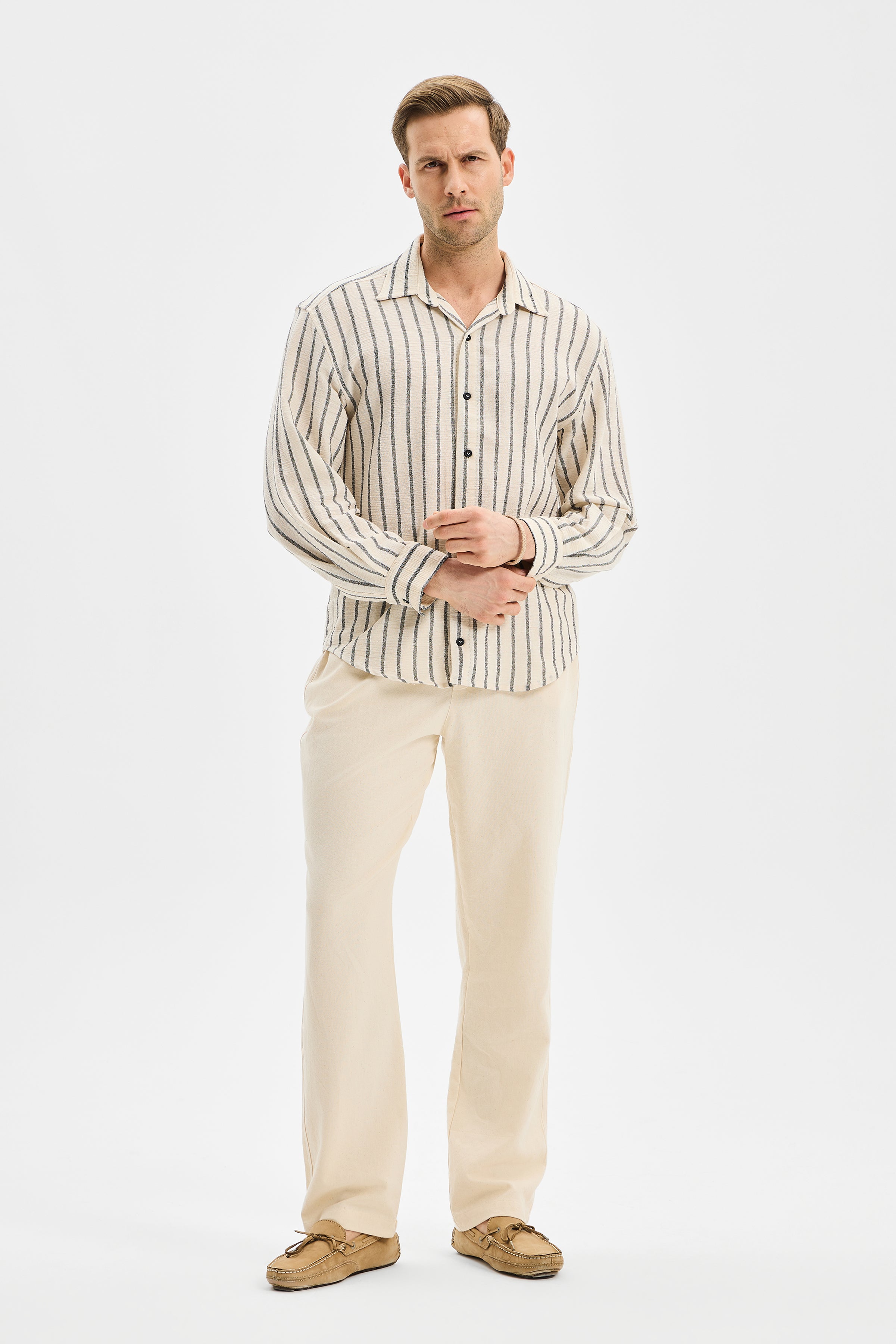 Vertex Men’s Classic Shirt Black Striped