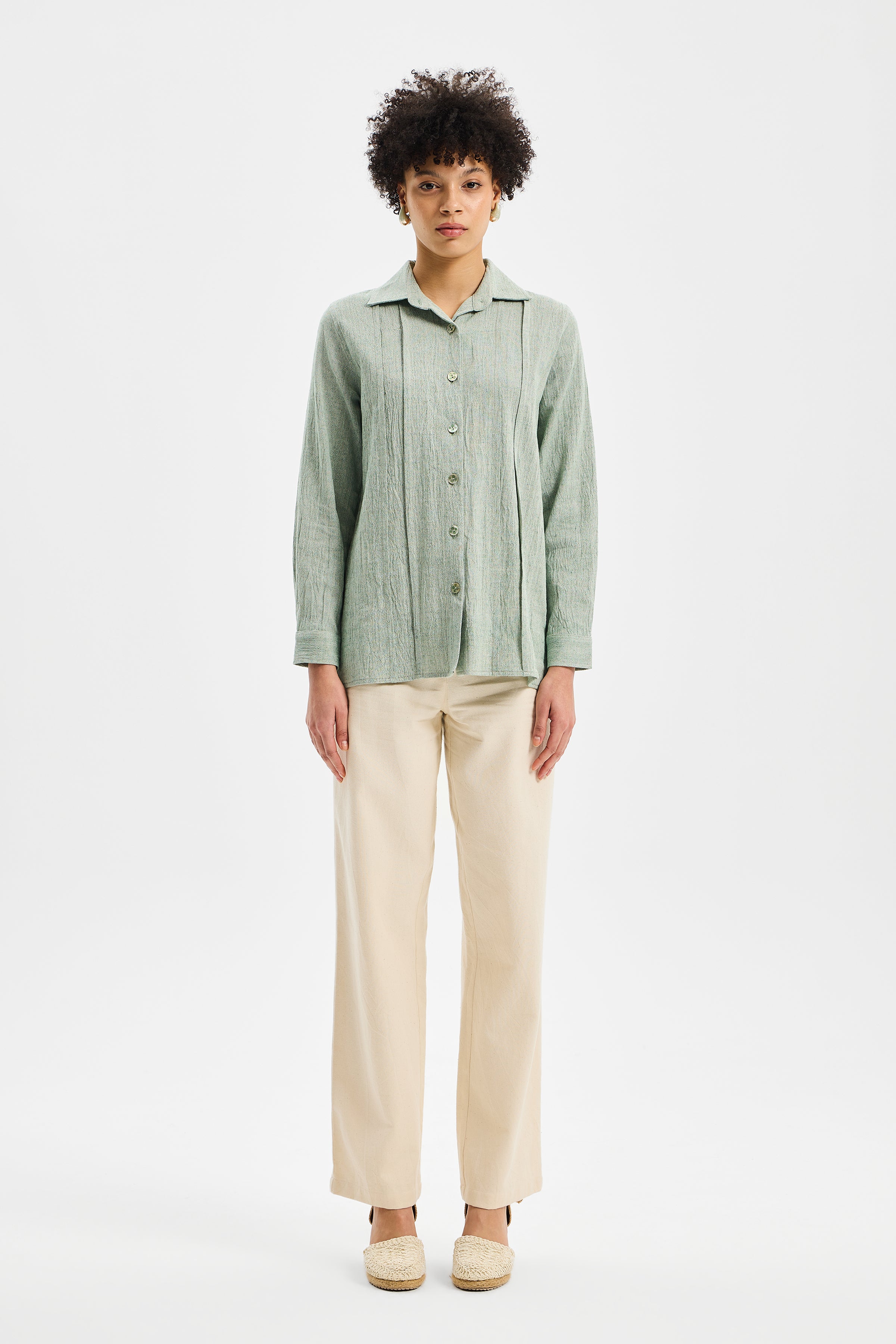 Spine Kadın Spor Dikiş Gömlek Mint Yeşil 