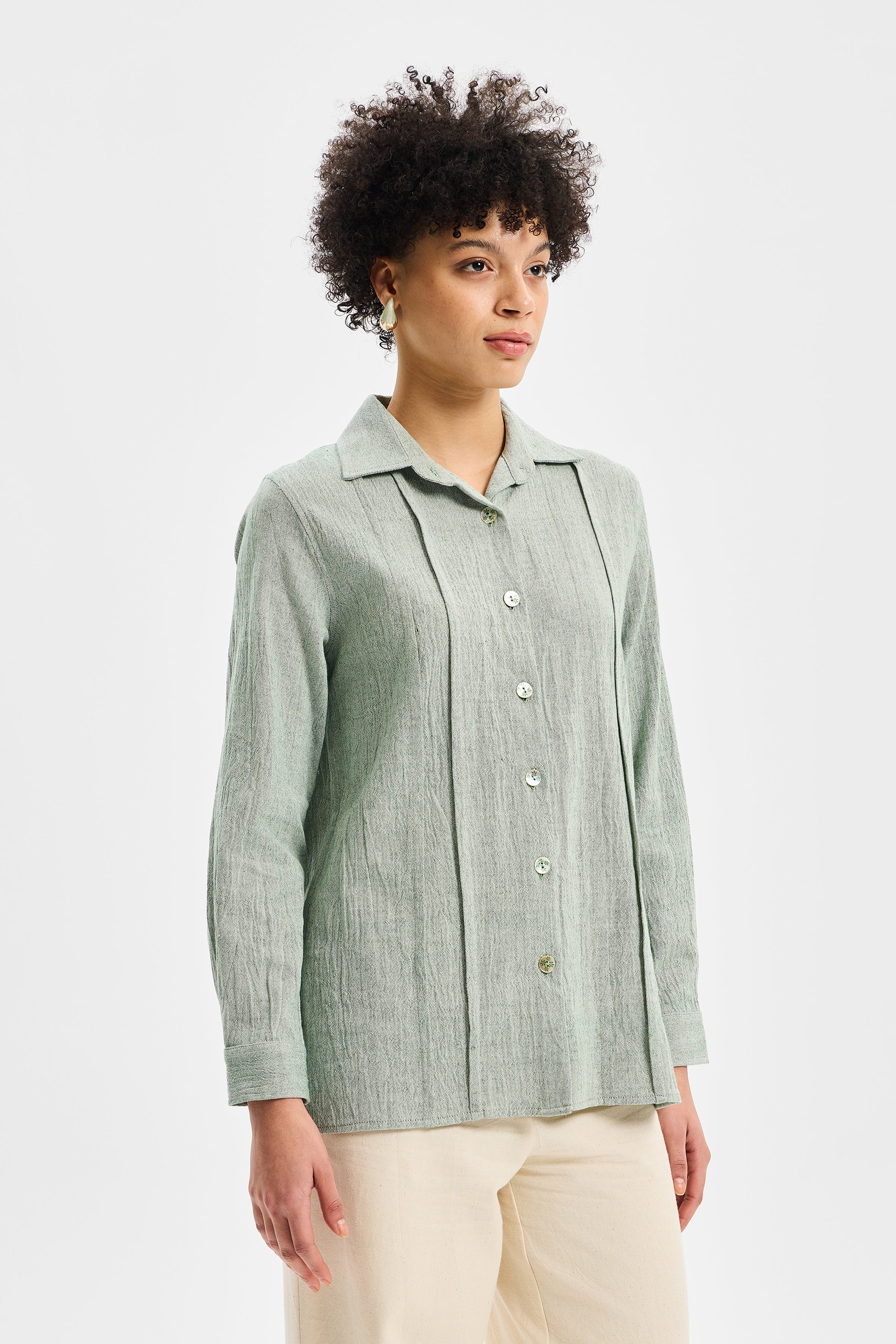 Spine Kadın Spor Dikiş Gömlek Mint Yeşil 