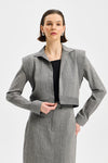 Frame Kadın Kısa Ceket Antrasit Siyah