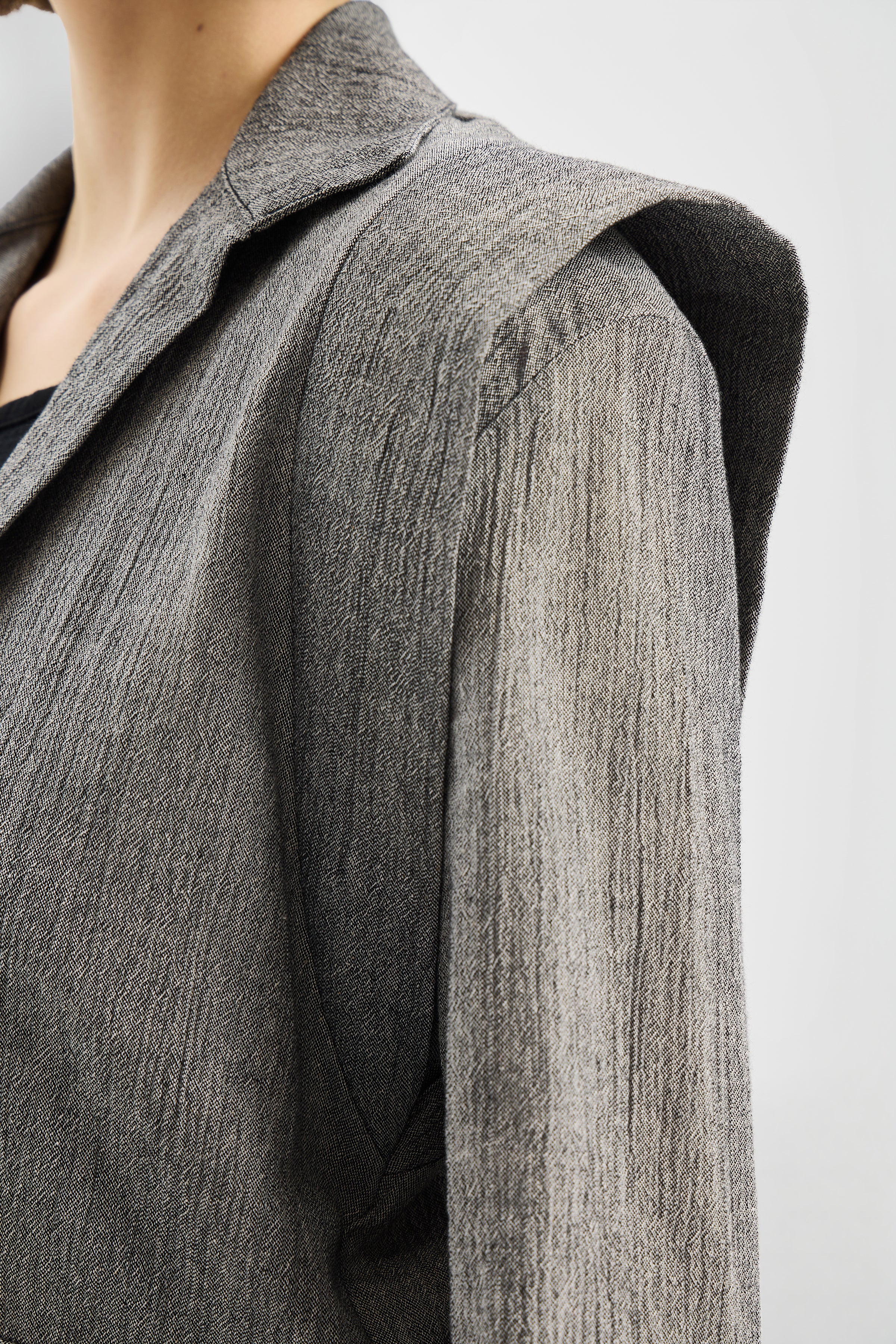 Frame Kadın Kısa Ceket Antrasit Siyah