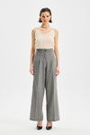 Pivot Women's Classic Pleated Trousers Anthracite Black