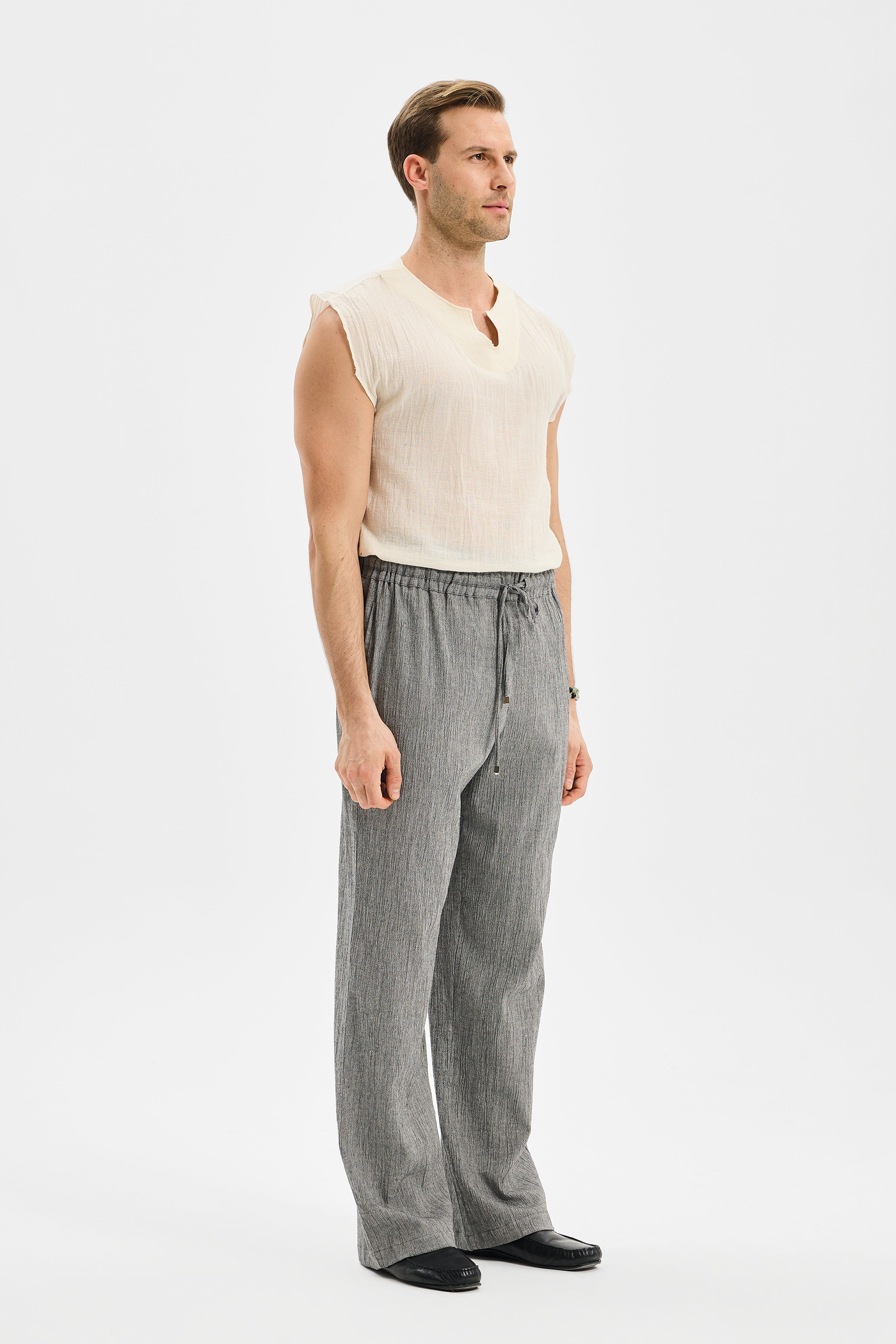 Current Erkek Bol Paça Pantolon Antrasit Siyah