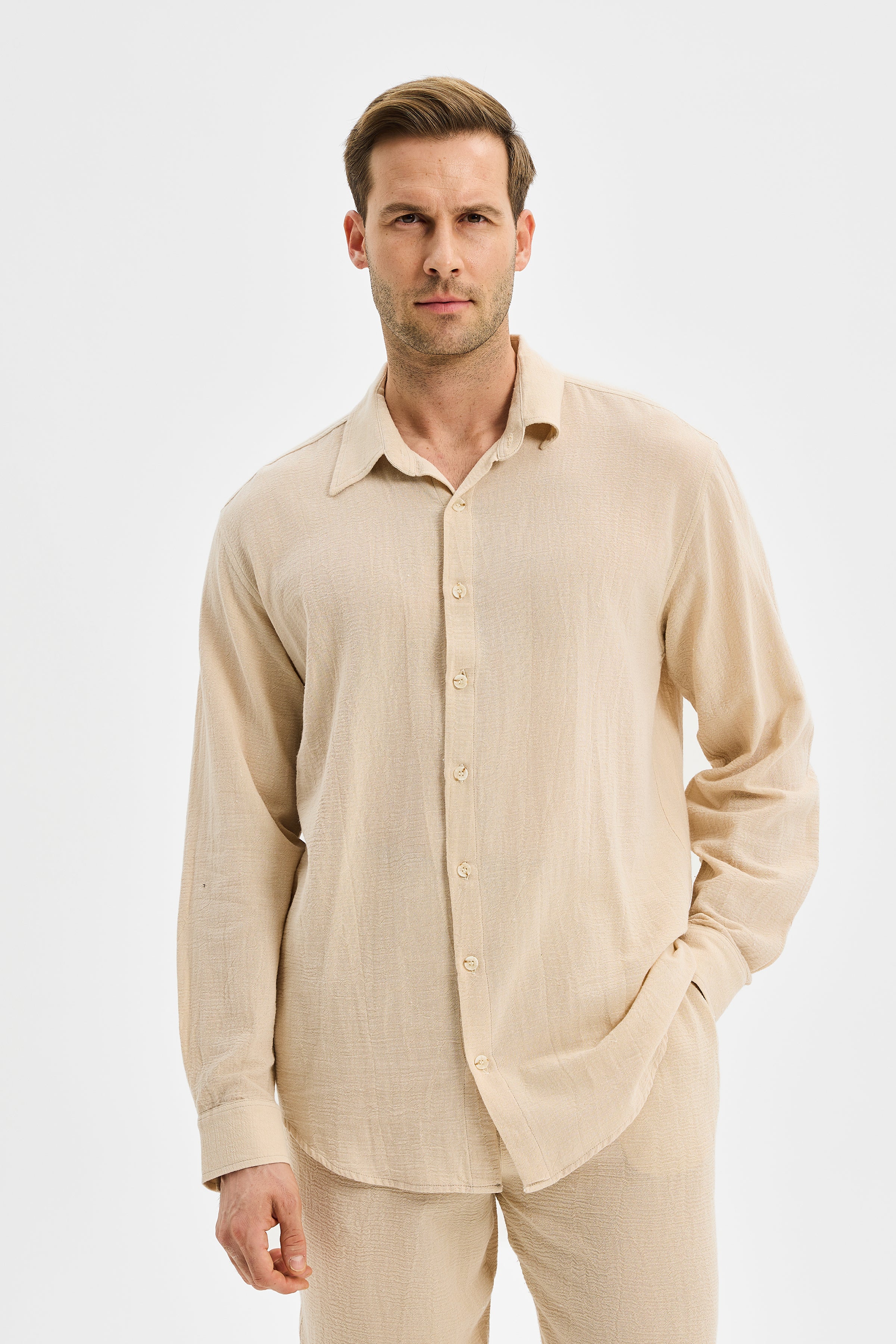 Vertex Men’s Classic Shirt Stone