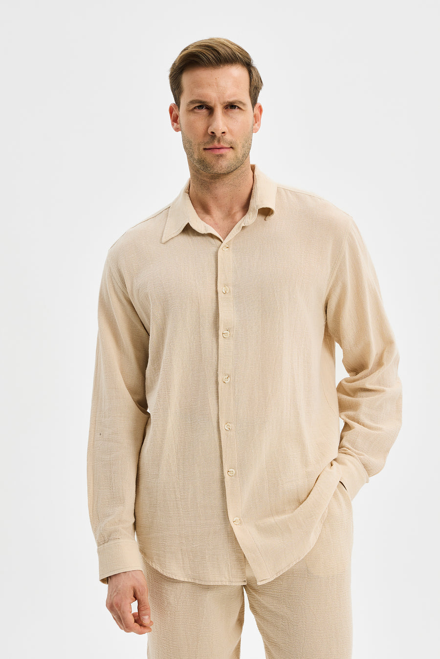Vertex Men’s Classic Shirt Stone