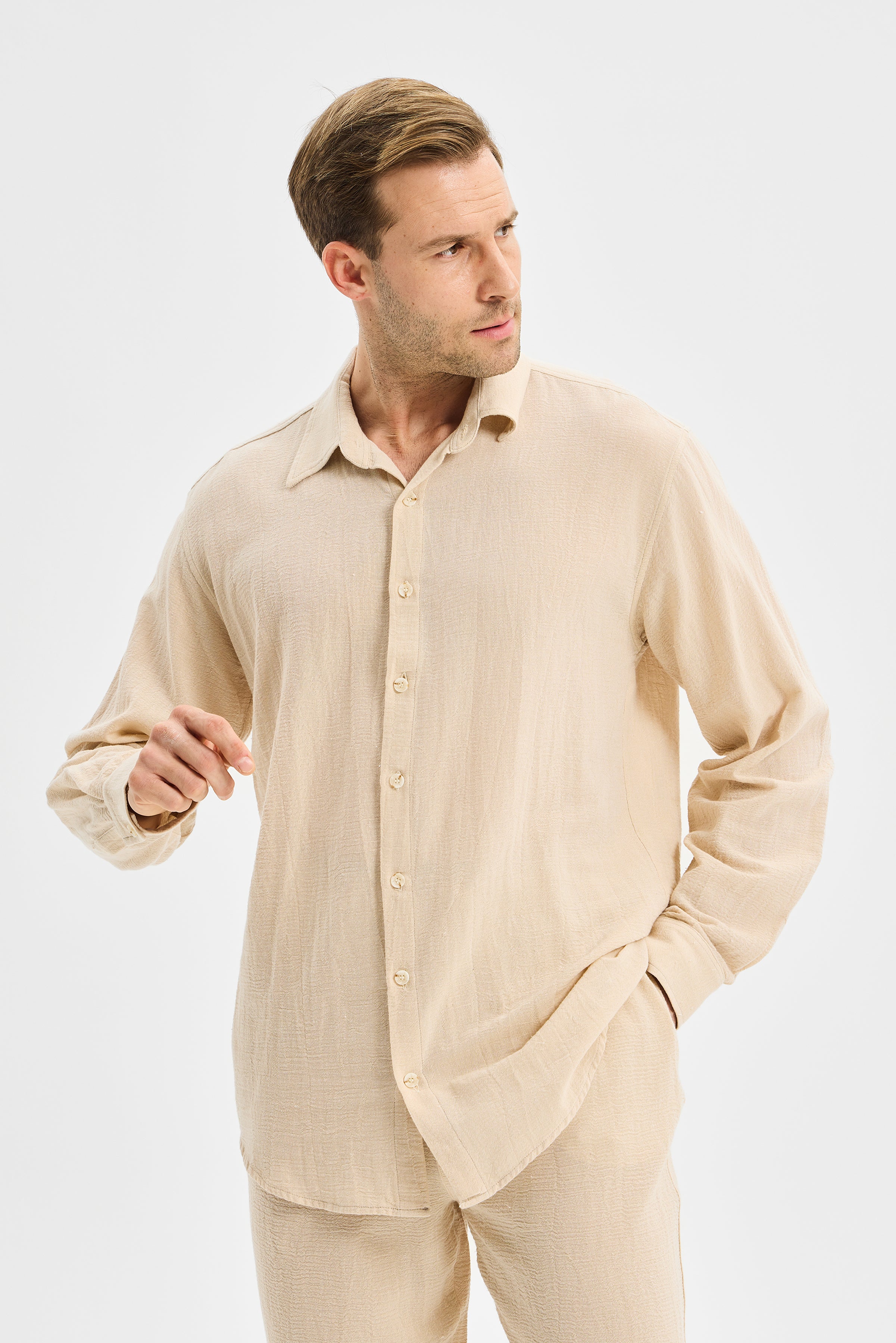 Vertex Men’s Classic Shirt Stone