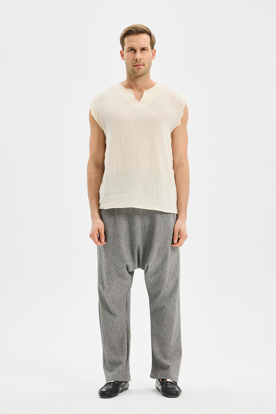 Drape Men's Shalwar Trousers Anthracite Black