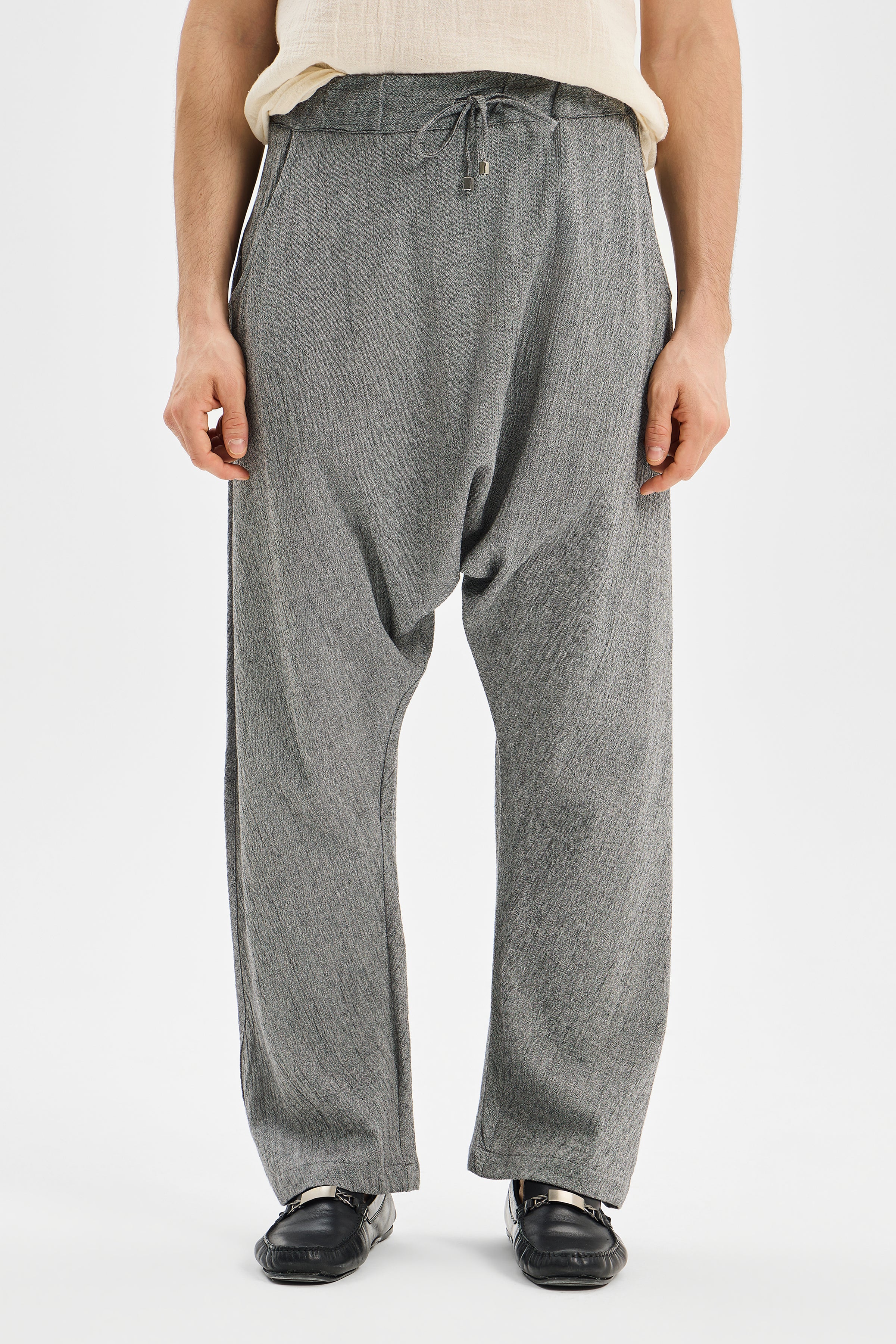 Drape Erkek Şalvar Pantolon Antrasit Siyah