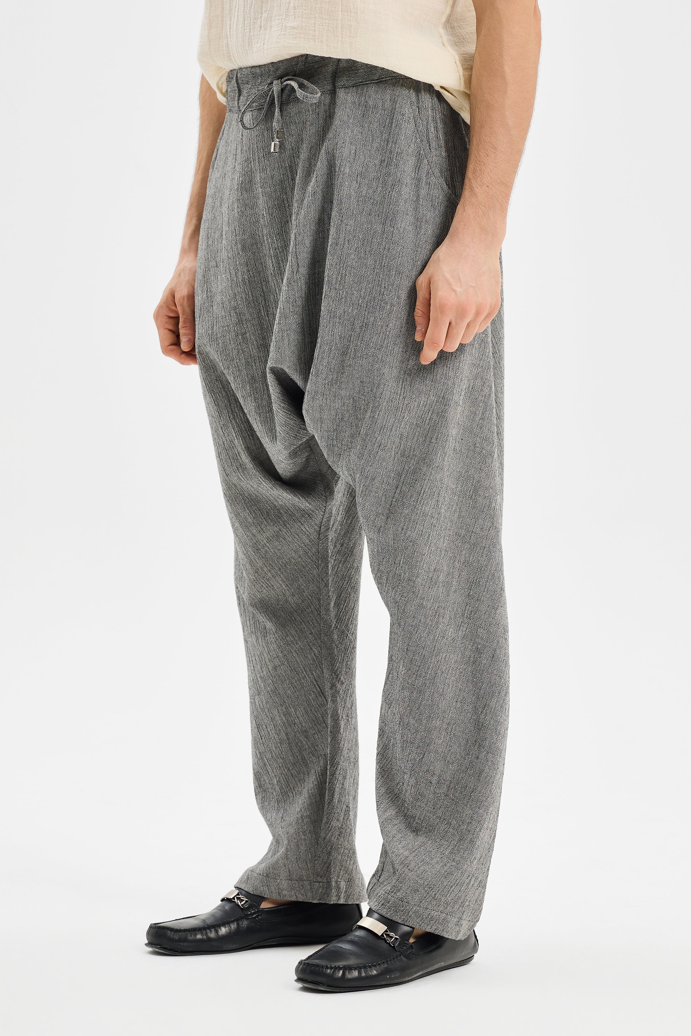 Drape Men's Shalwar Trousers Anthracite Black