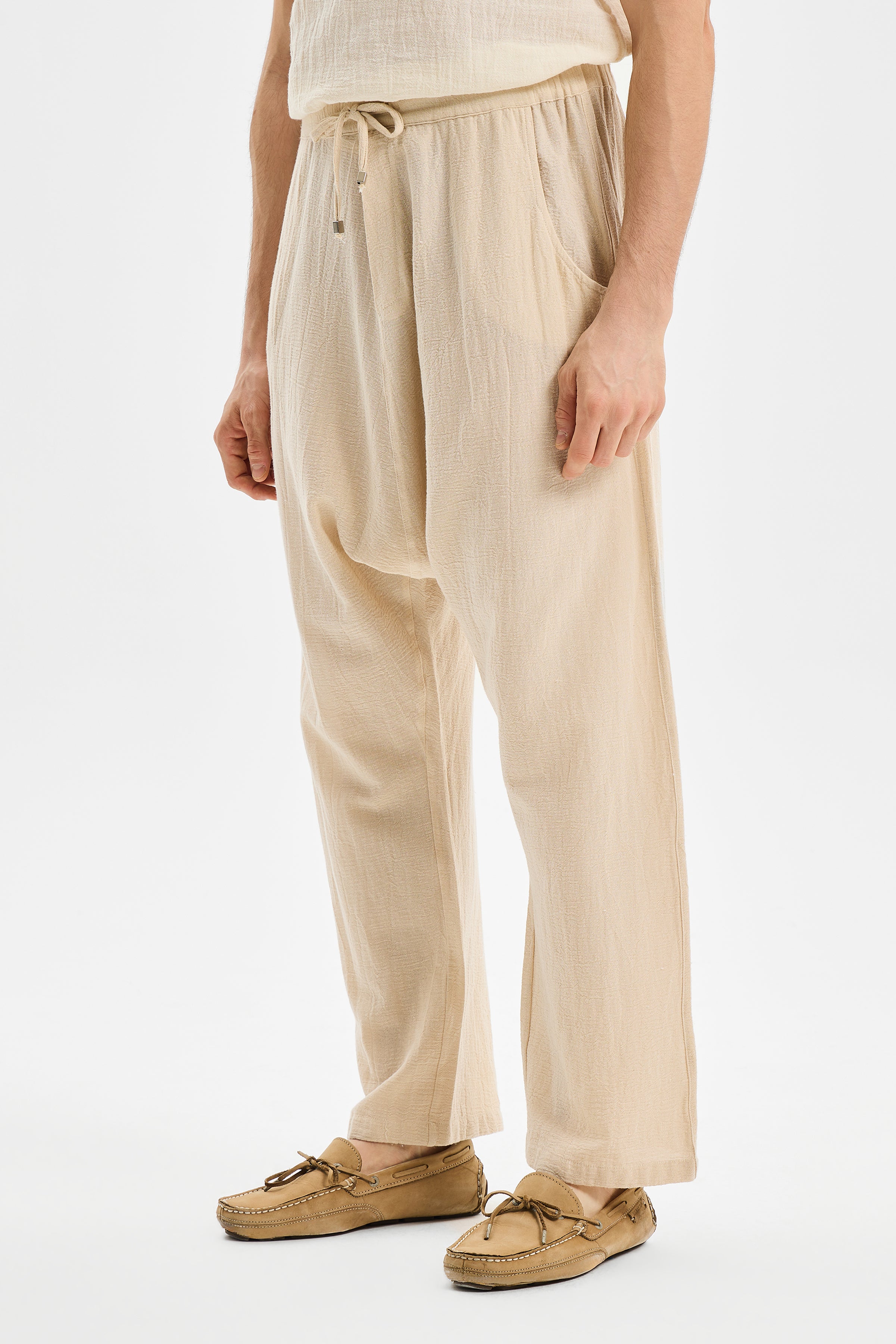 Drape Men's Shalwar Trousers Stone